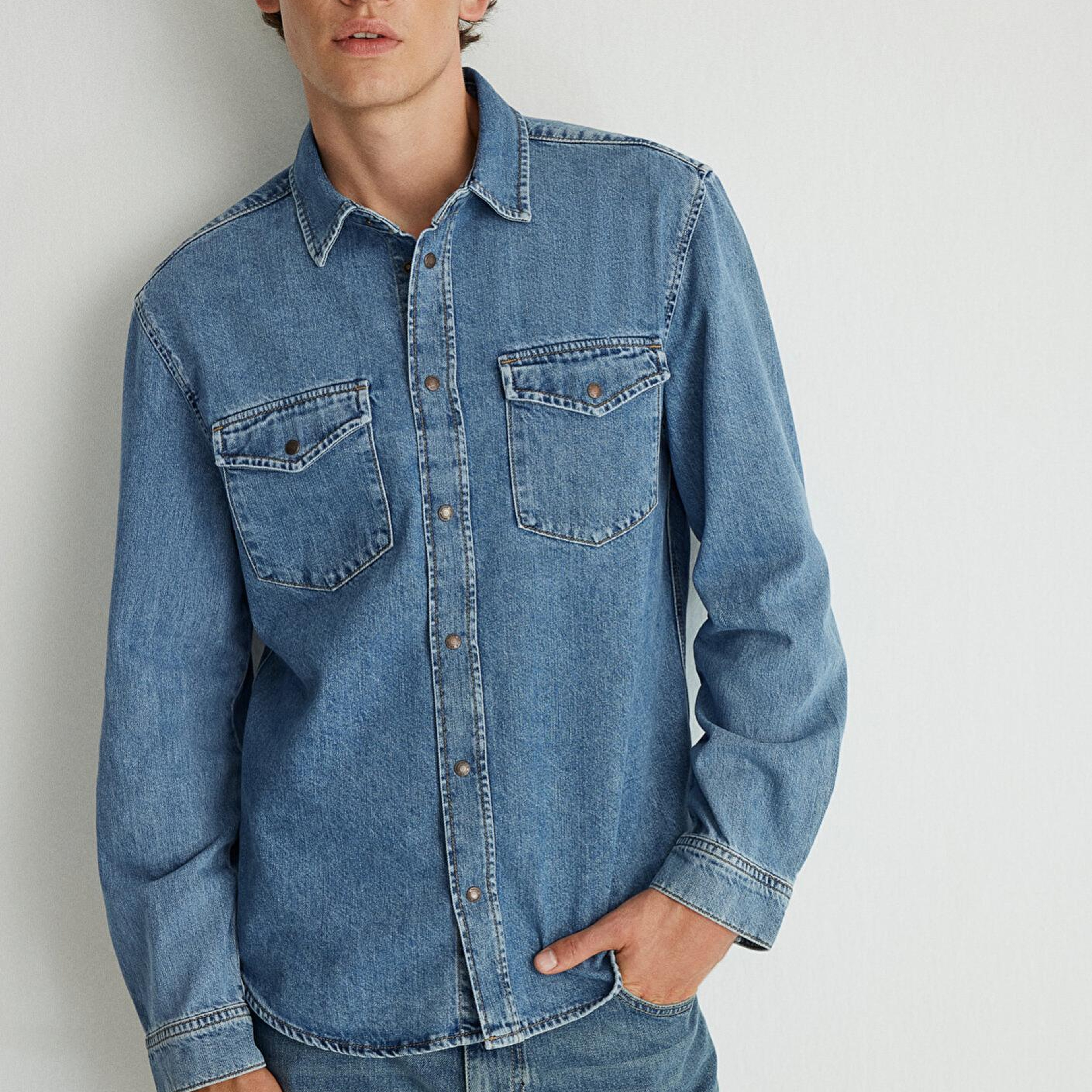 Mavi Ted Indigo Mavisi Jean Gömlek Slim Fit / Dar Kesim 0210909-87933