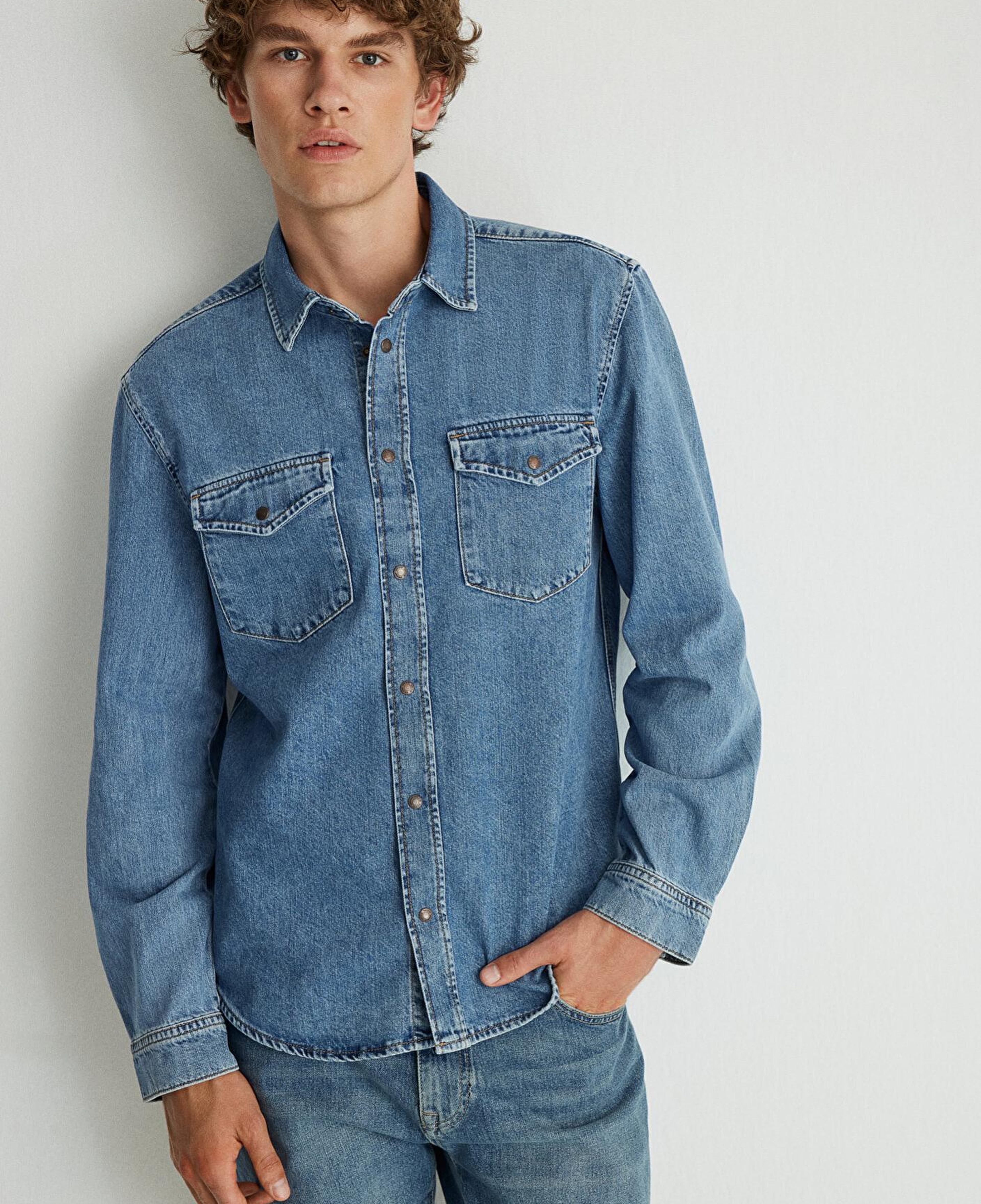 Mavi Ted Indigo Mavisi Jean Gömlek Slim Fit / Dar Kesim 0210909-87933