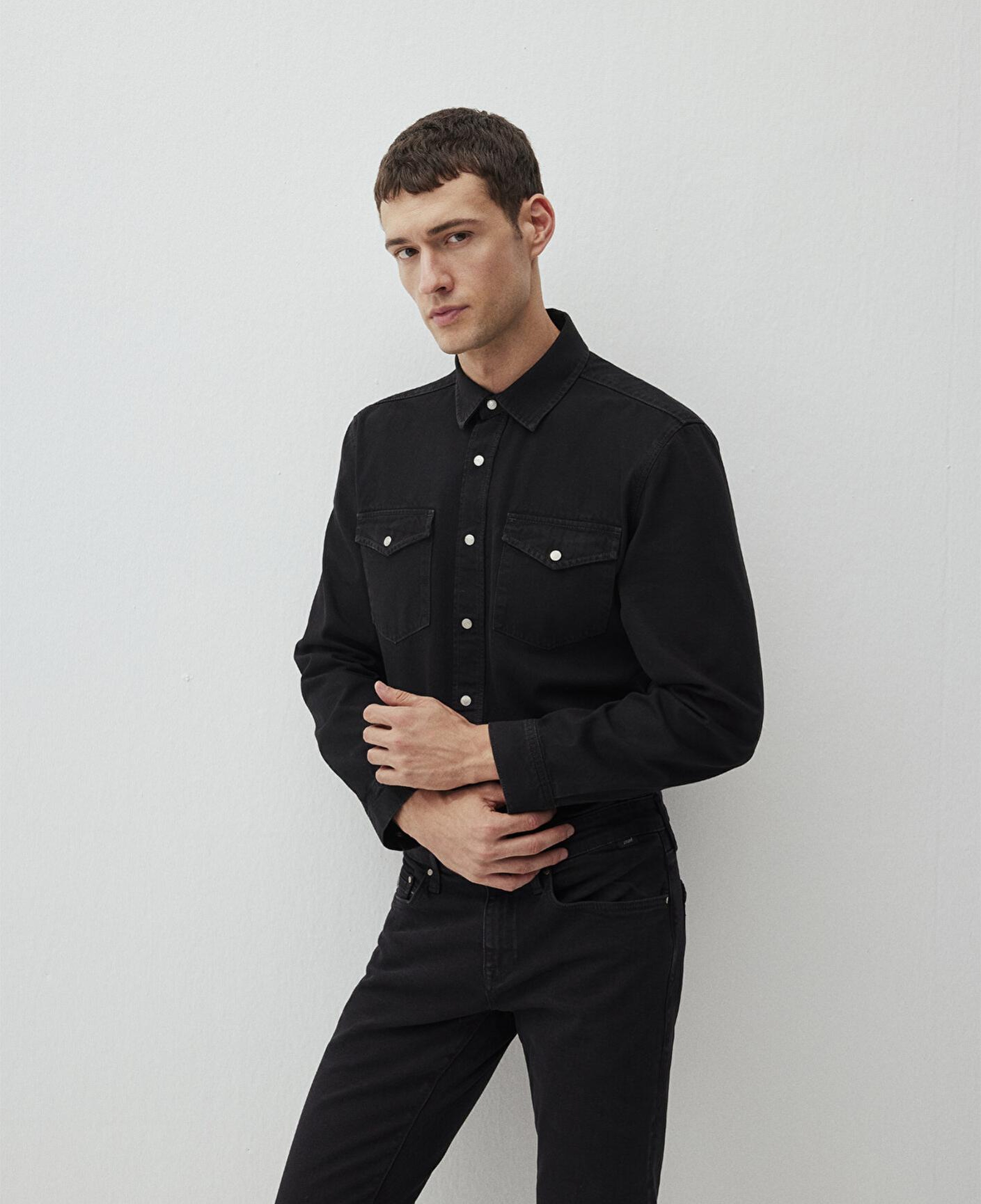 Mavi Ted Koyu Dumanlı Jean Gömlek Slim Fit / Dar Kesim 0210909-87934