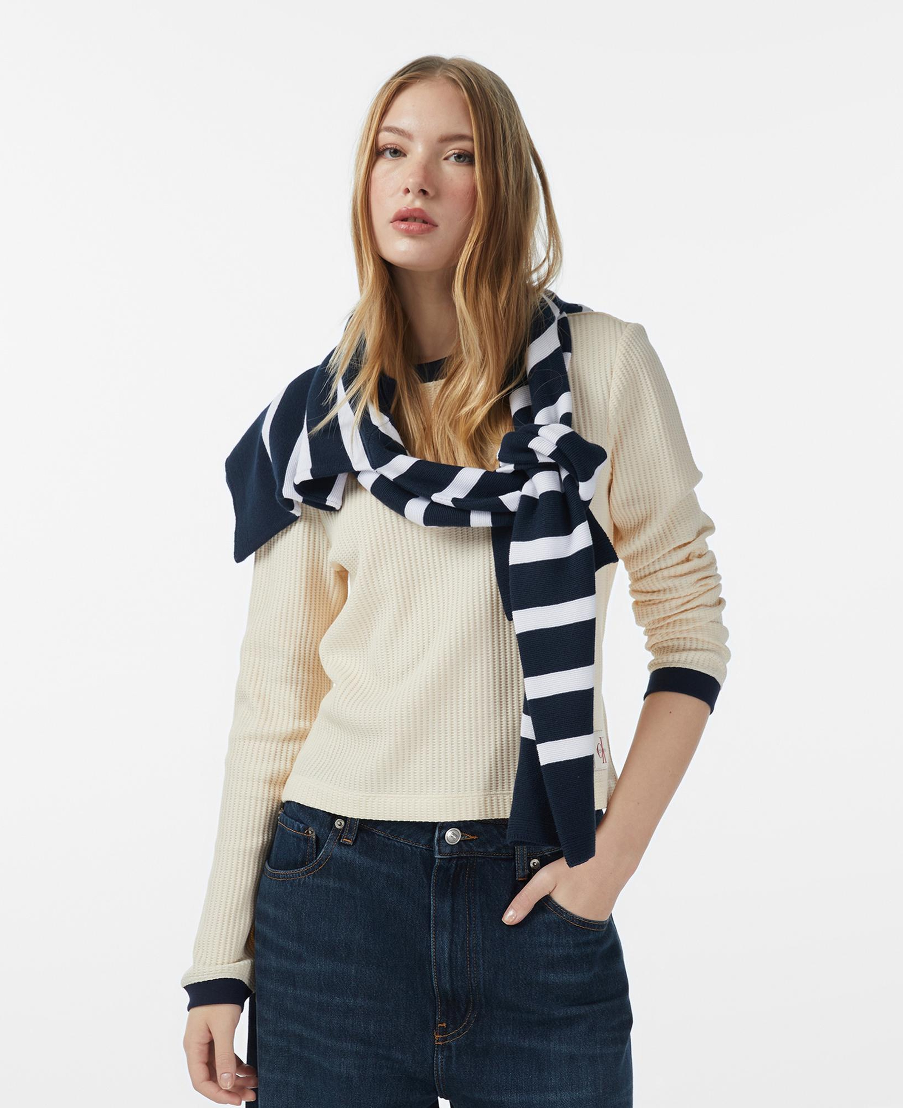 Calvin Klein Waffle Kadın Beyaz T-Shirt