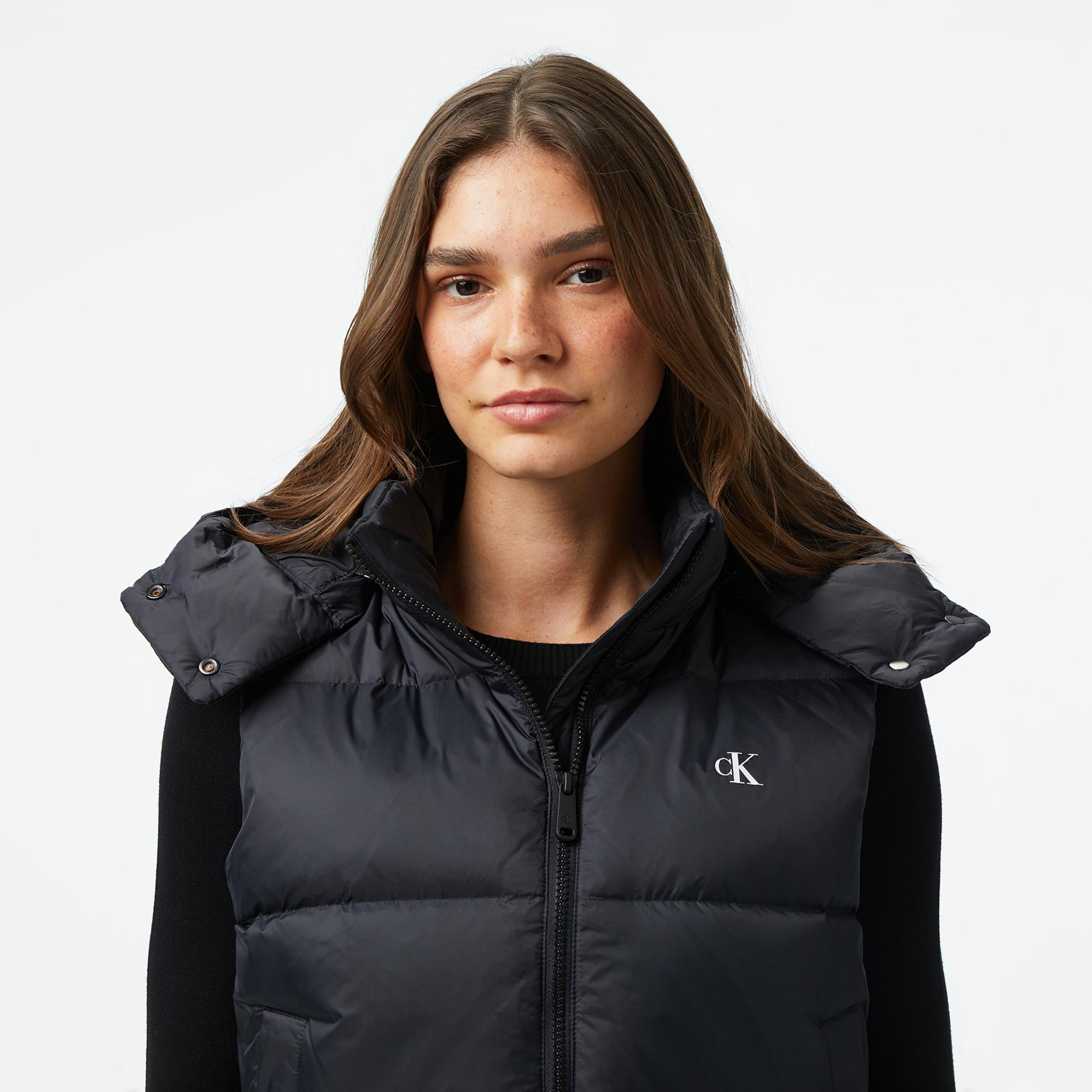 Calvin Klein Essential Midweight Puffer Kadın Siyah Yelek