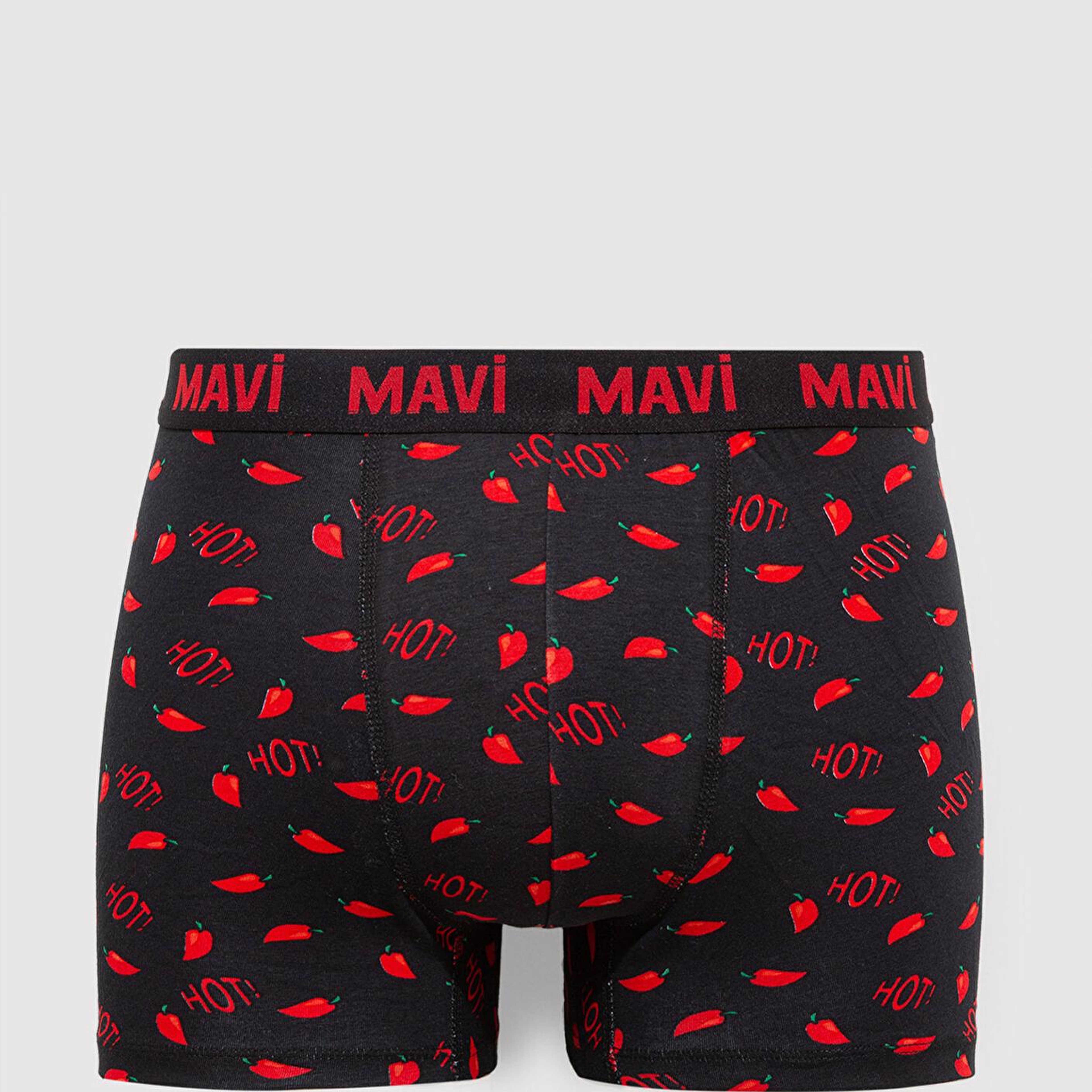 Mavi Biber Detaylı Siyah Boxer 0911631-900