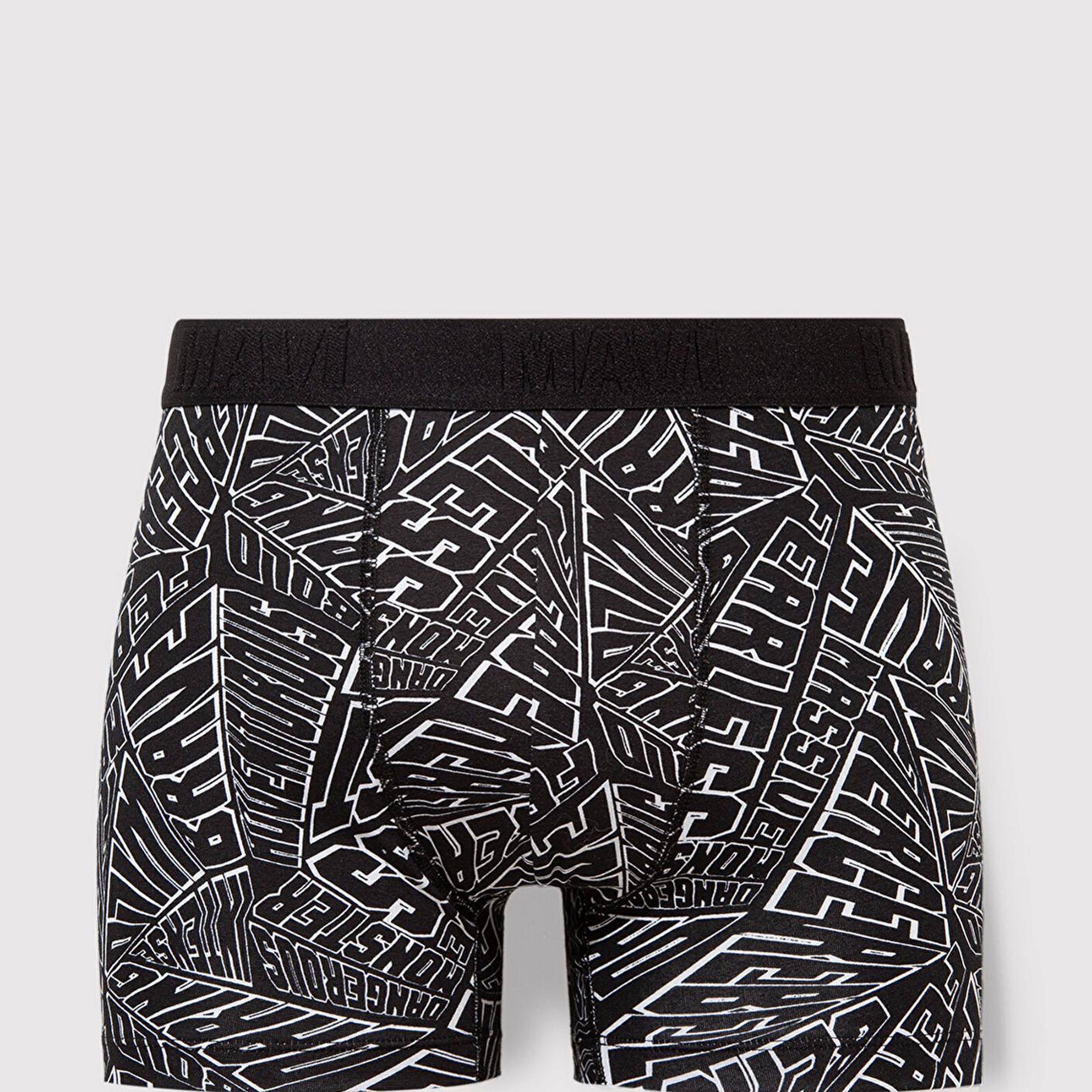 Mavi Baskılı Siyah Boxer 0911634-900