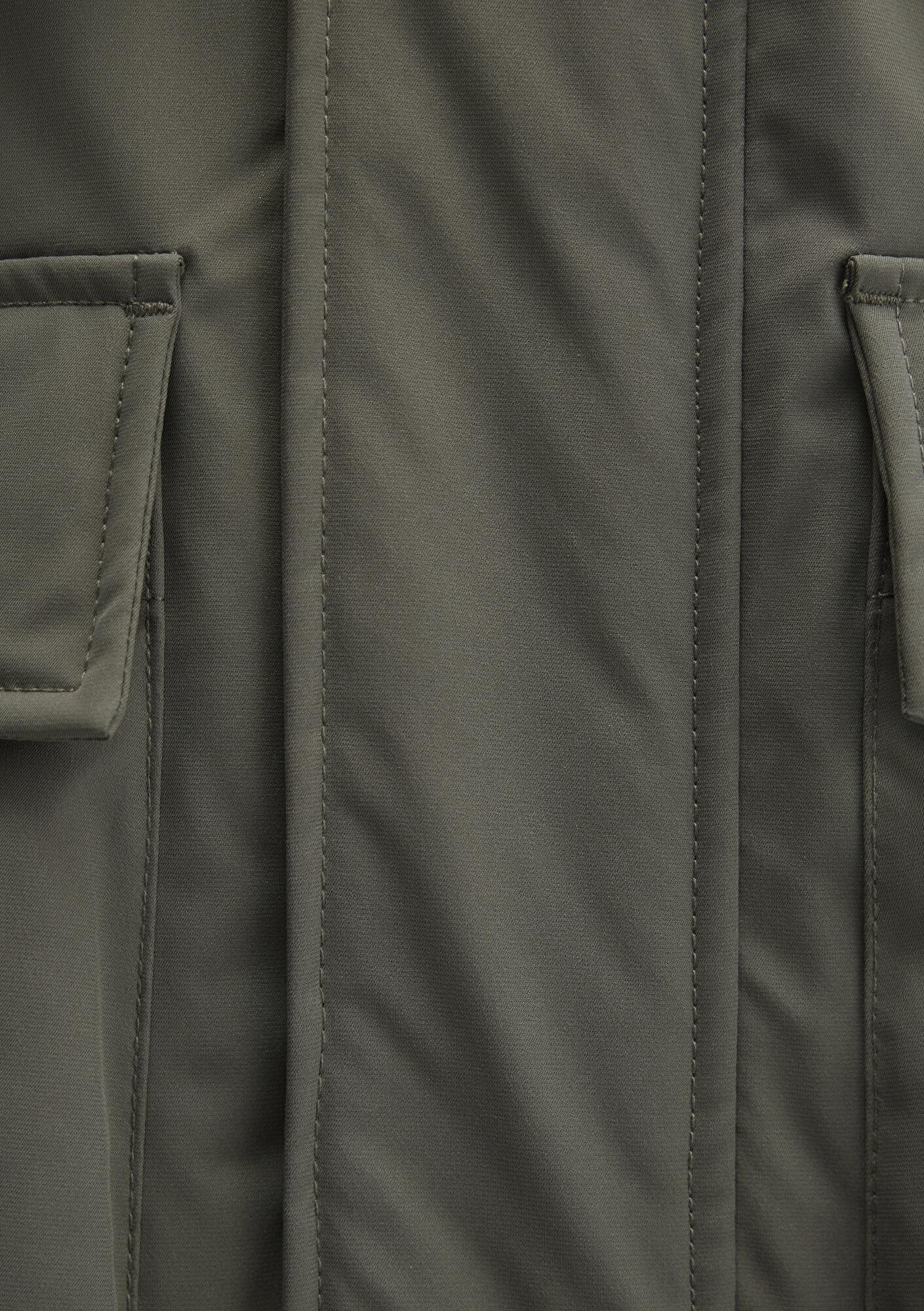 Mavi Kapüşonlu Yeşil Ceket Loose Fit / Bol Rahat Kesim 0110468-85485