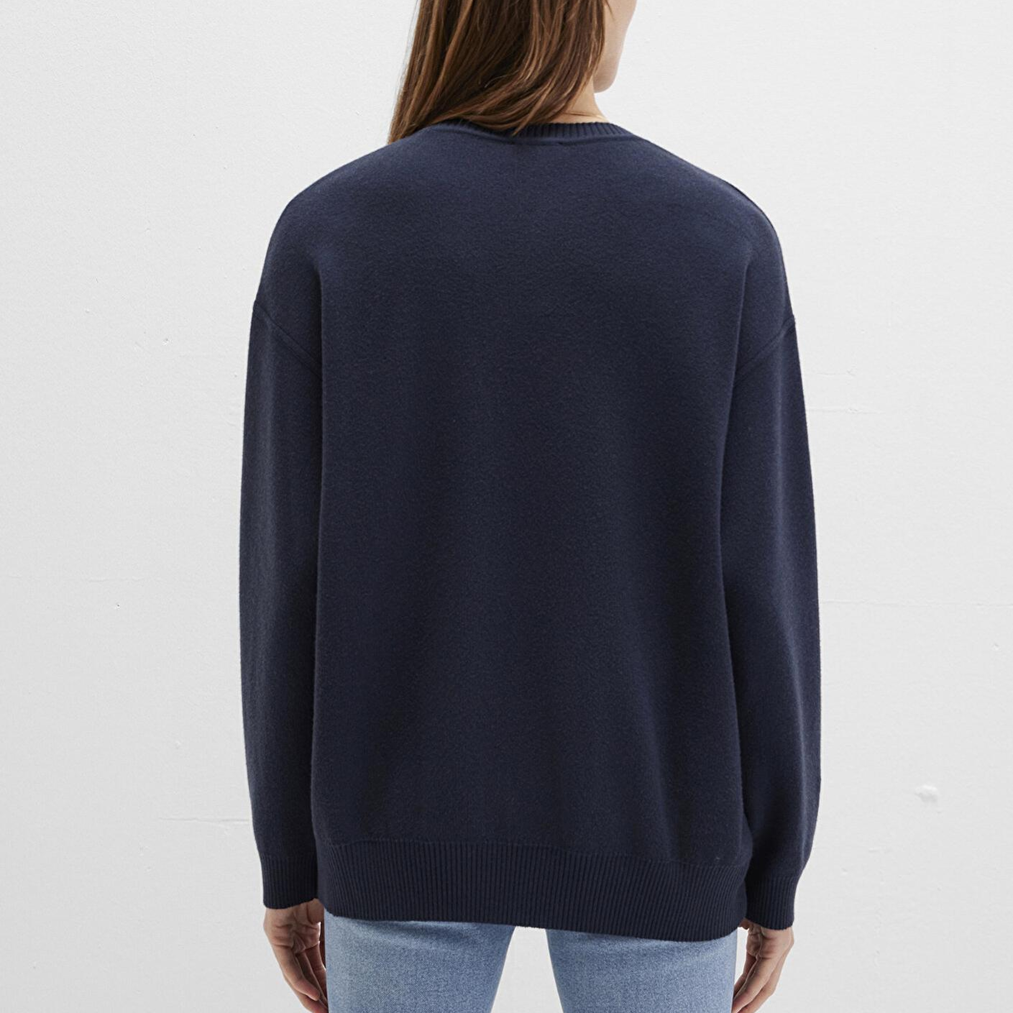 Mavi Bisiklet Yaka Lacivert Kazak Oversize / Geniş Kesim 1710499-83699