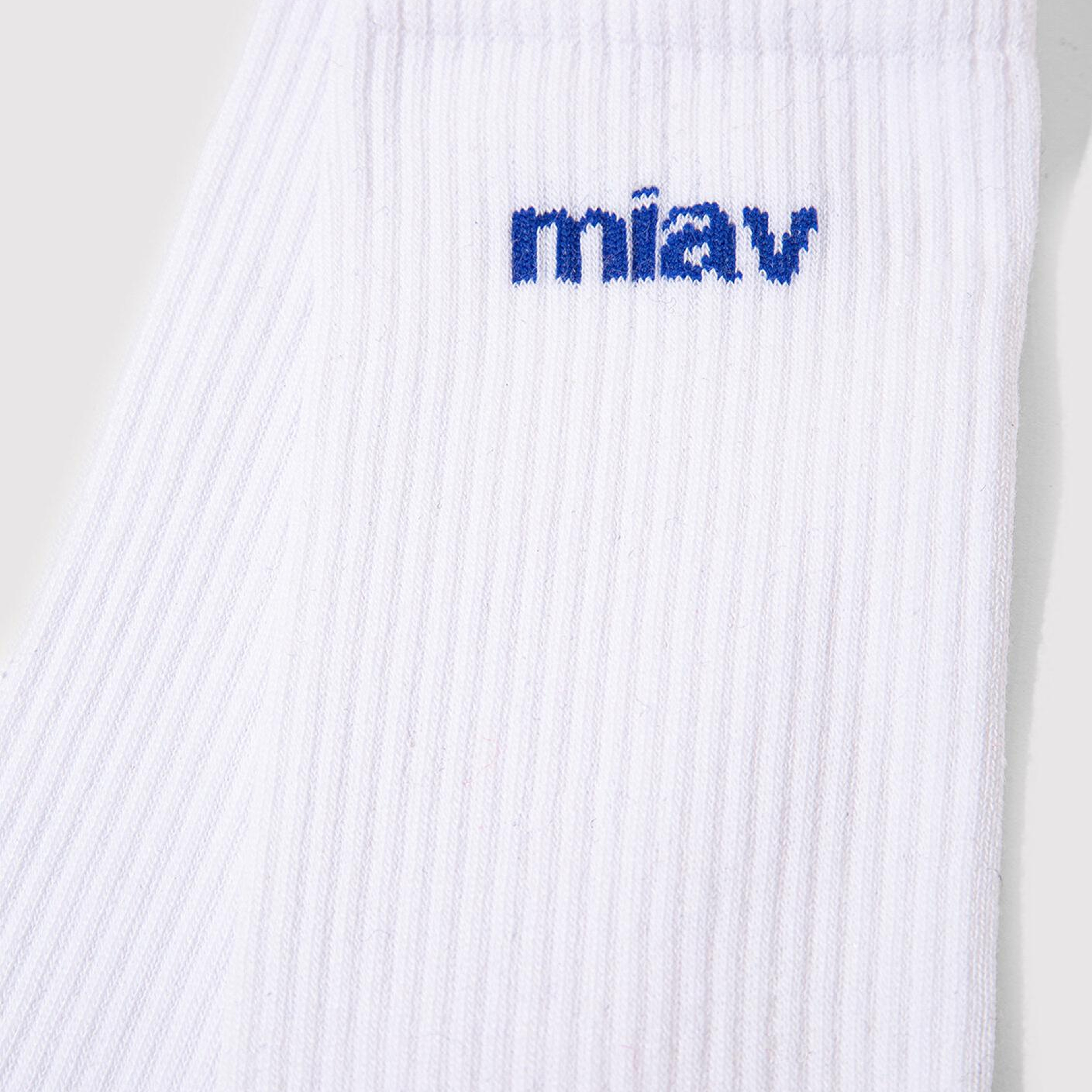 Mavi Miav Baskılı Beyaz Soket Çorap 0911440-620