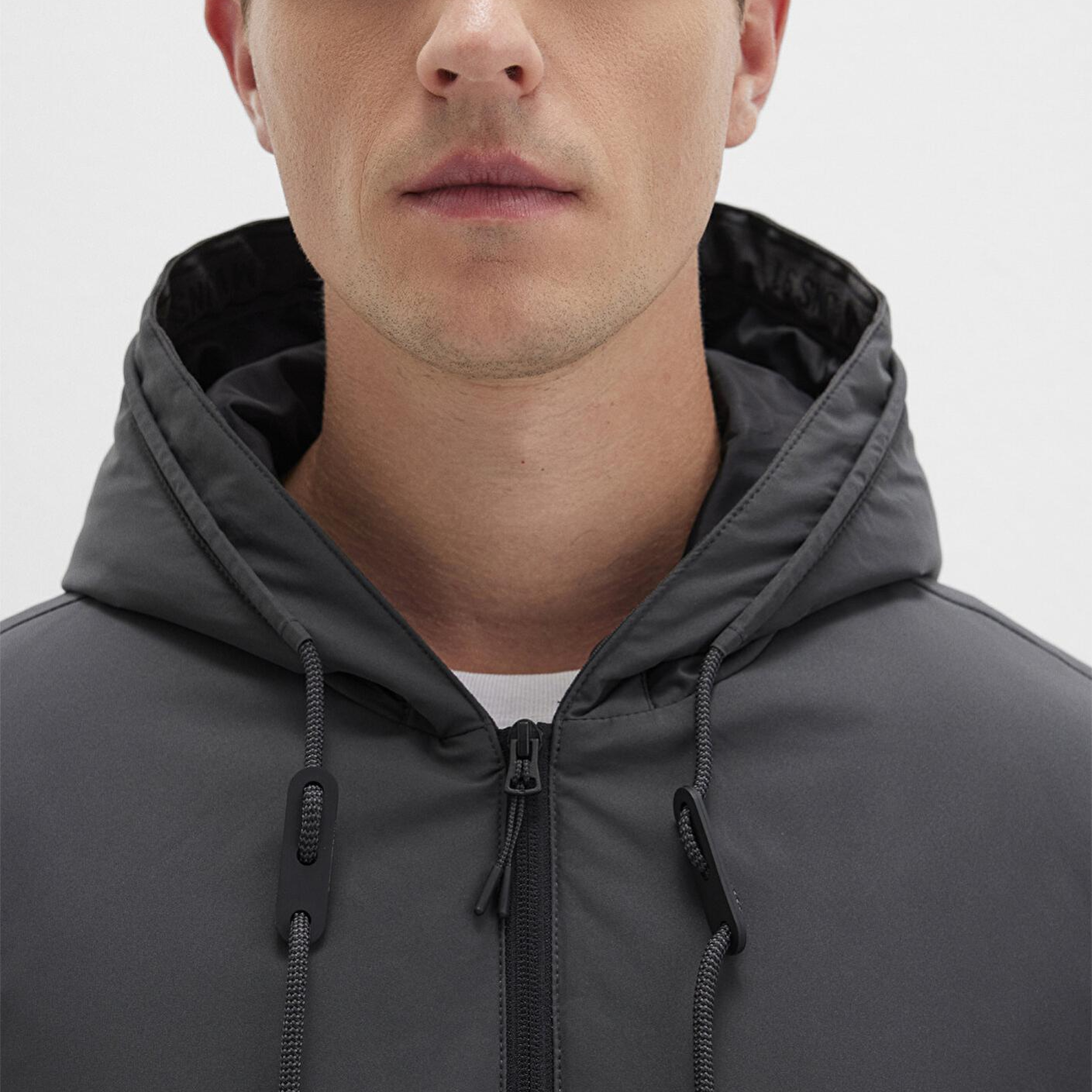 Mavi Kapüşonlu Antrasit Şişme Mont 0110352-86803