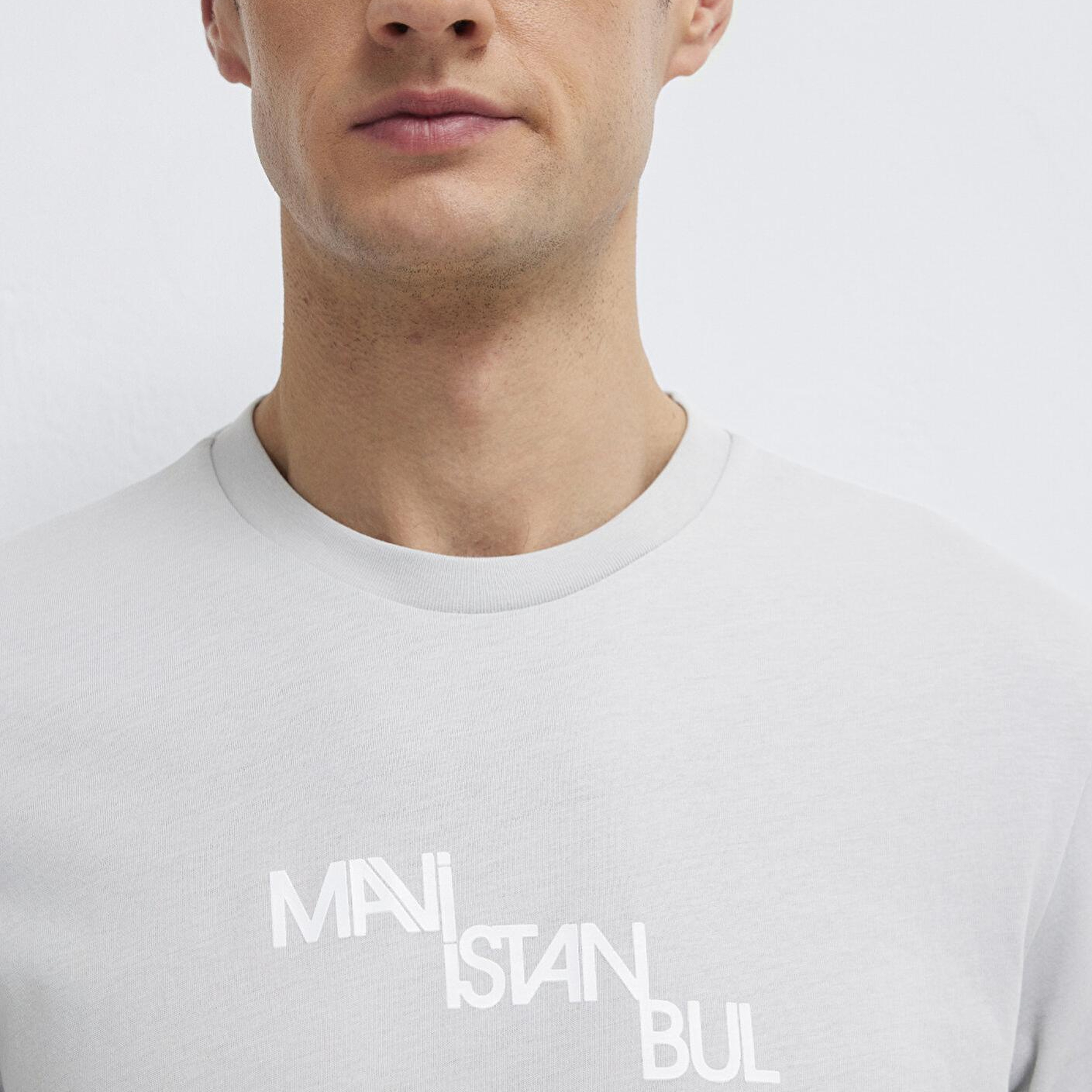 Mavi Mavi İstanbul Baskılı Gri Tişört Regular Fit / Normal Kesim 0612274-70075