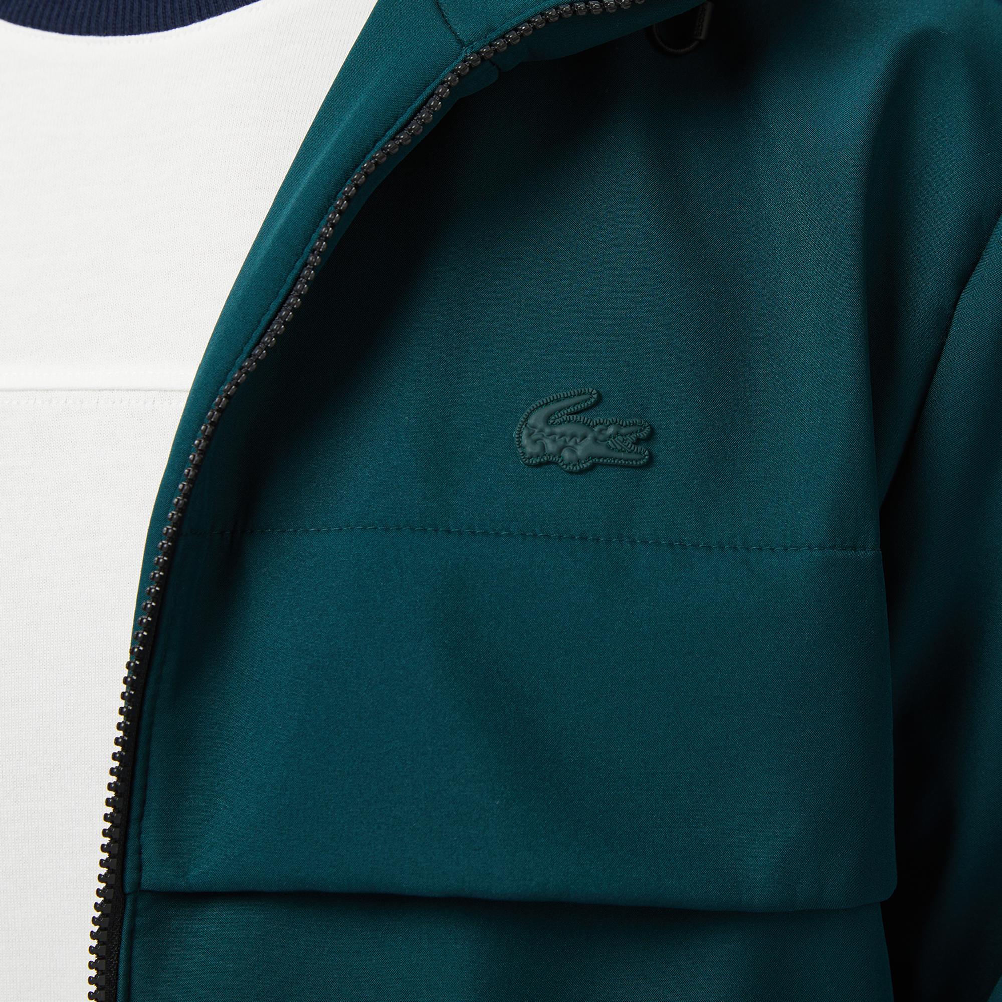 Lacoste Erkek Kapüşonlu Koyu Yeşil Yağmurluk