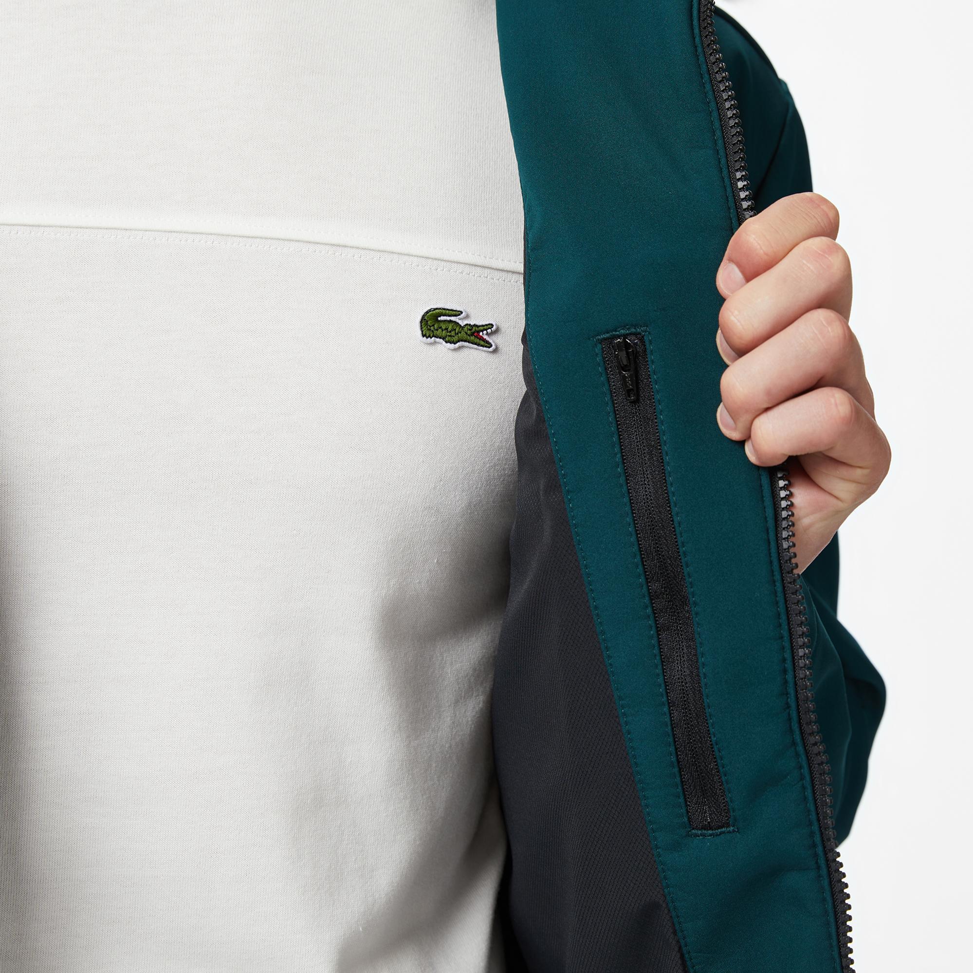 Lacoste Erkek Kapüşonlu Koyu Yeşil Yağmurluk