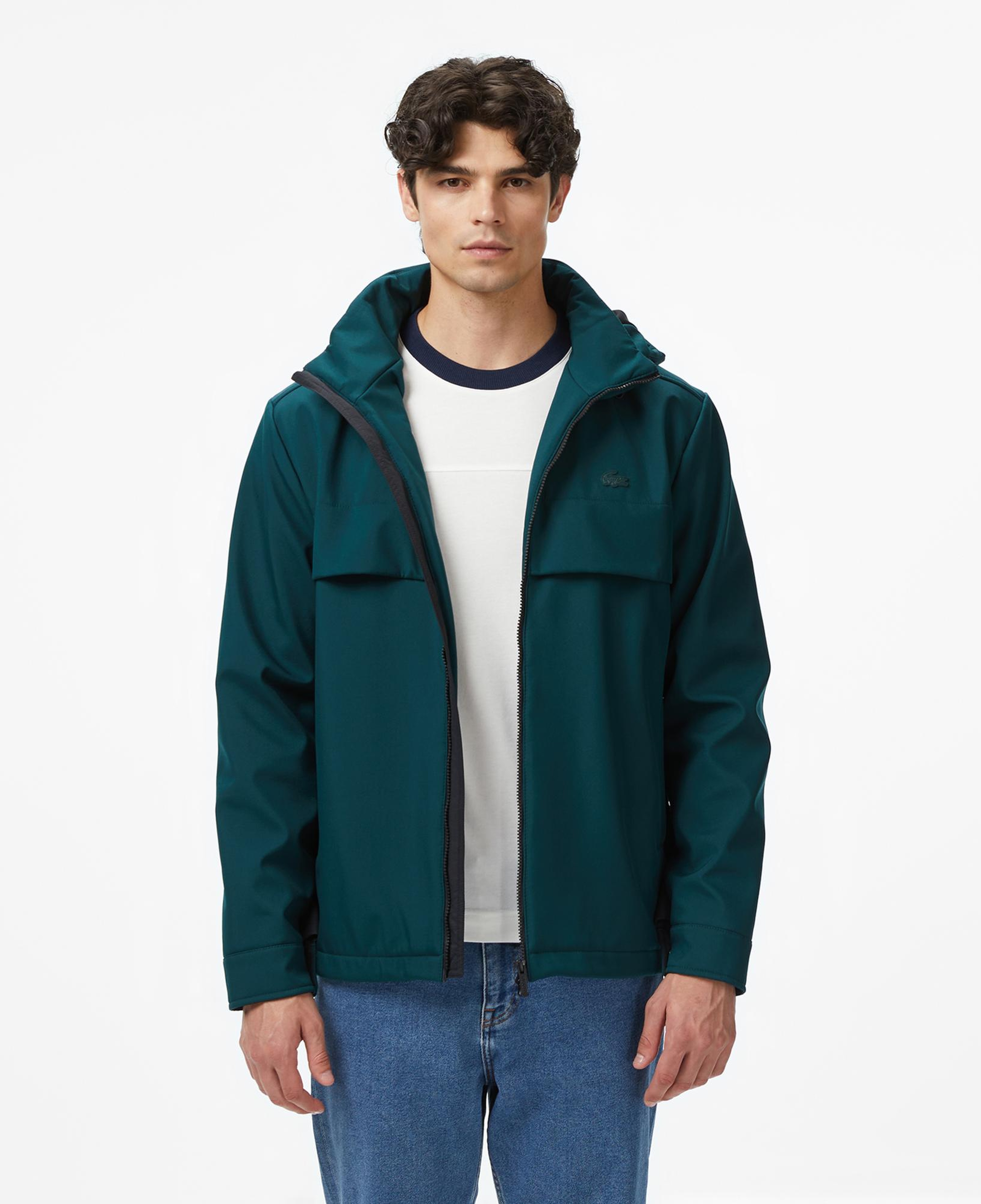Lacoste Erkek Kapüşonlu Koyu Yeşil Yağmurluk