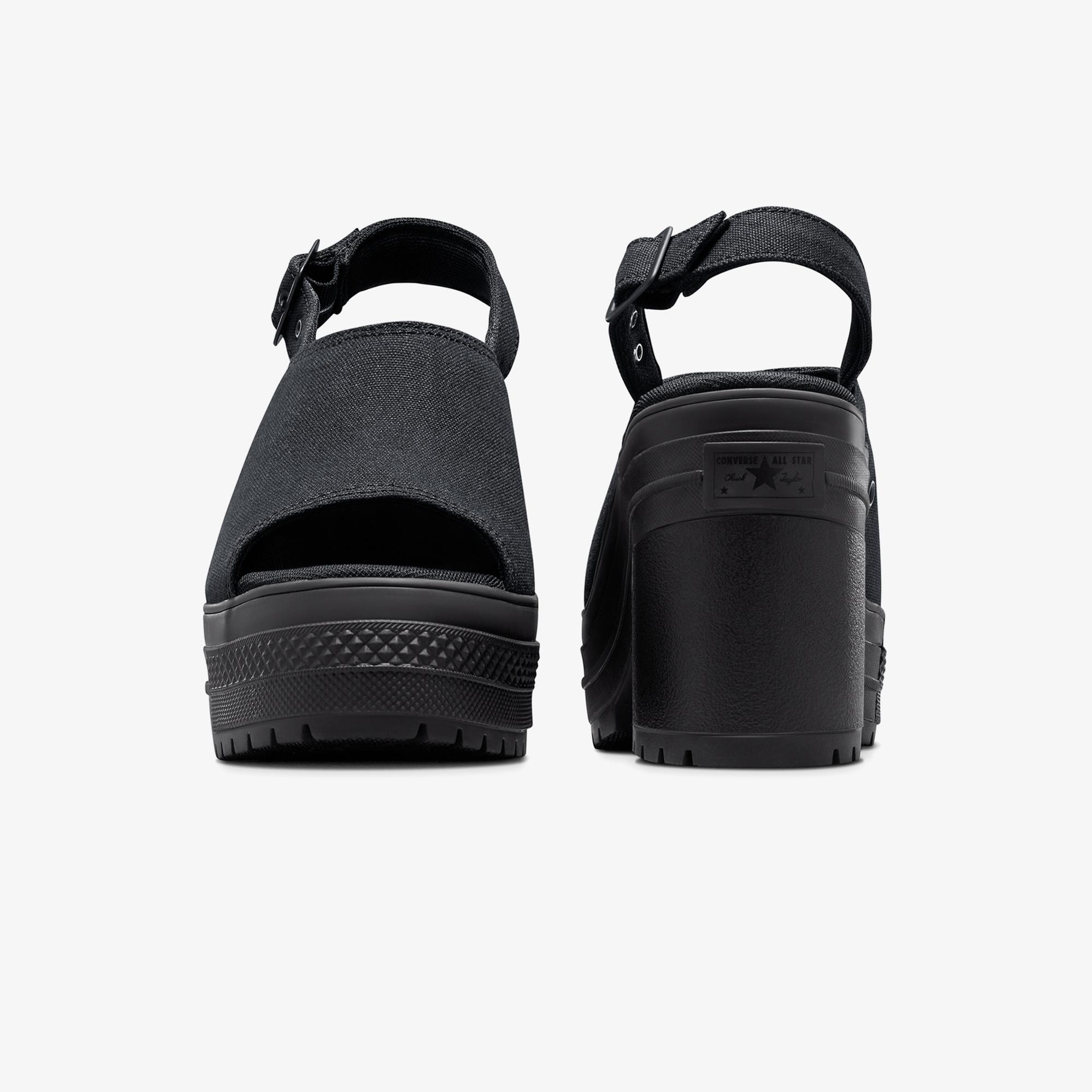 Converse Chuck 70 De Luxe Heel Unisex Siyah Platform Sandalet