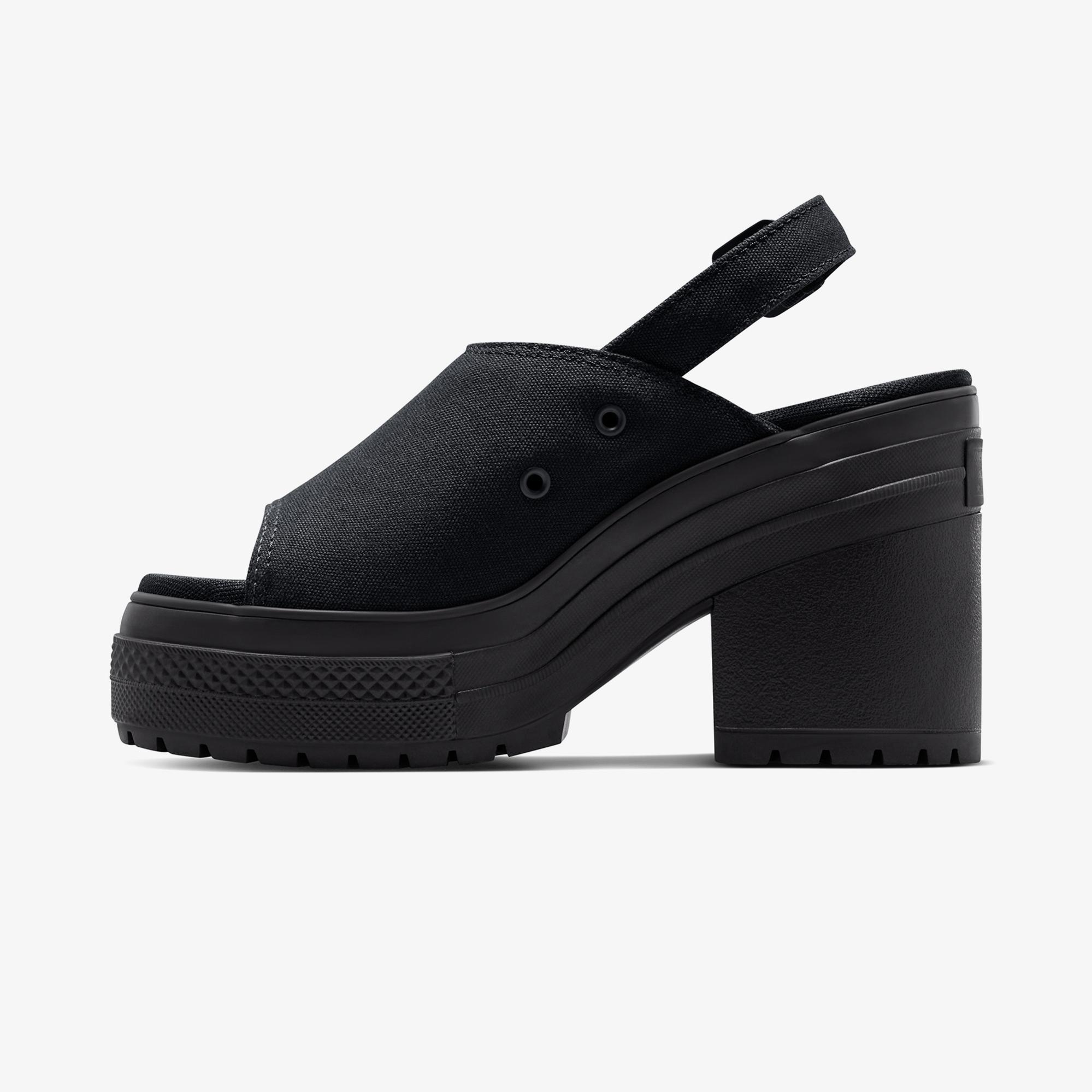 Converse Chuck 70 De Luxe Heel Unisex Siyah Platform Sandalet