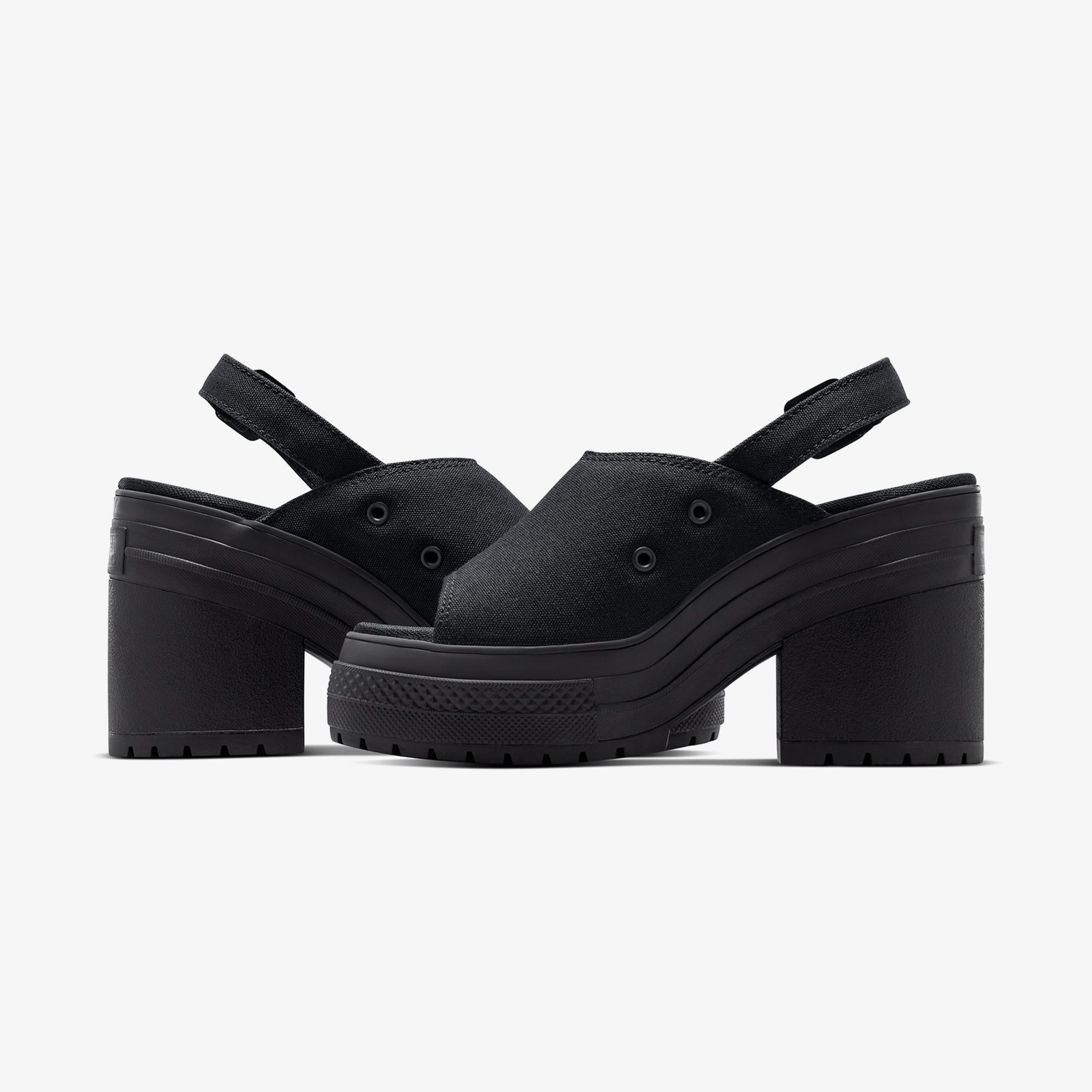 Converse Chuck 70 De Luxe Heel Unisex Siyah Platform Sandalet