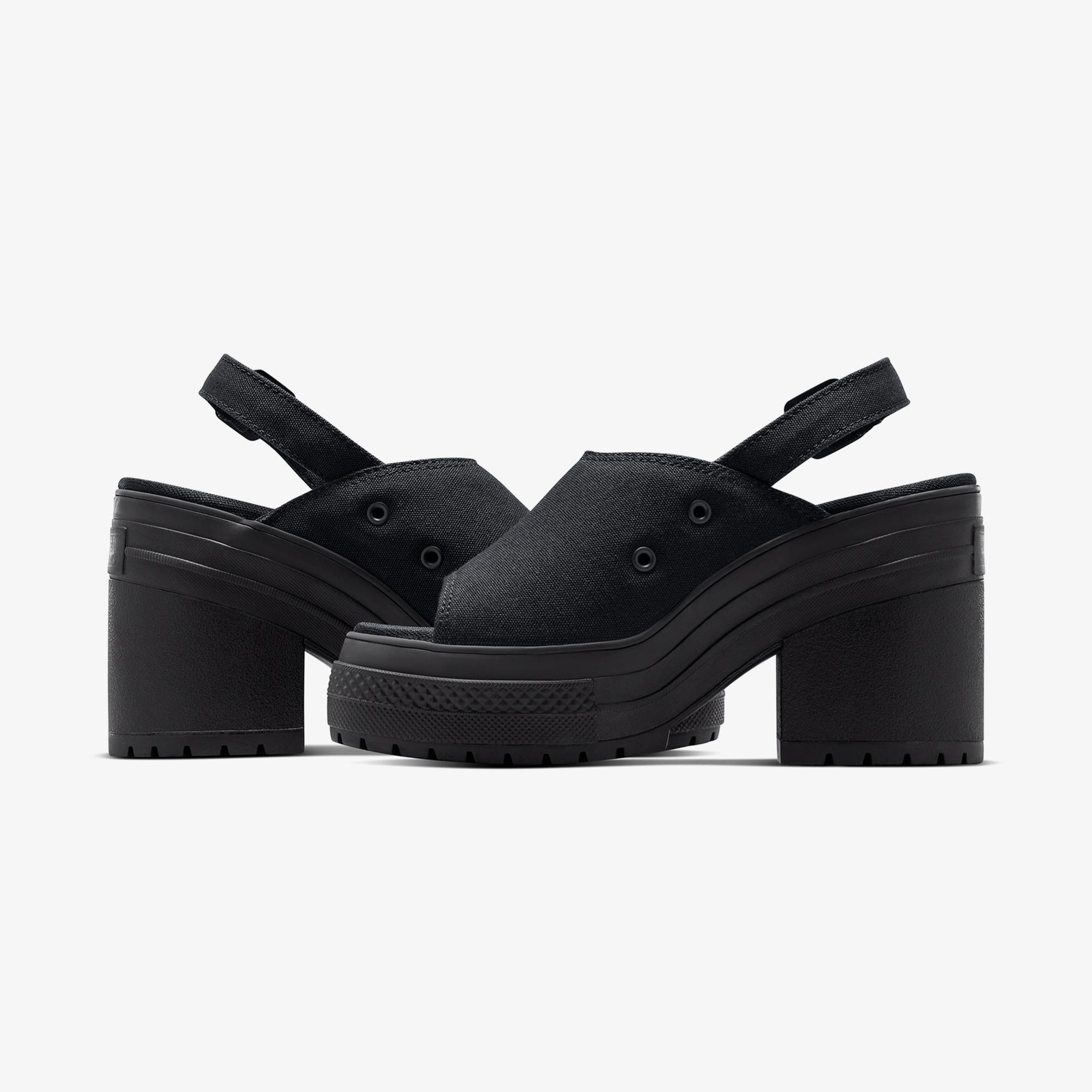 Converse Chuck 70 De Luxe Heel Unisex Siyah Platform Sandalet