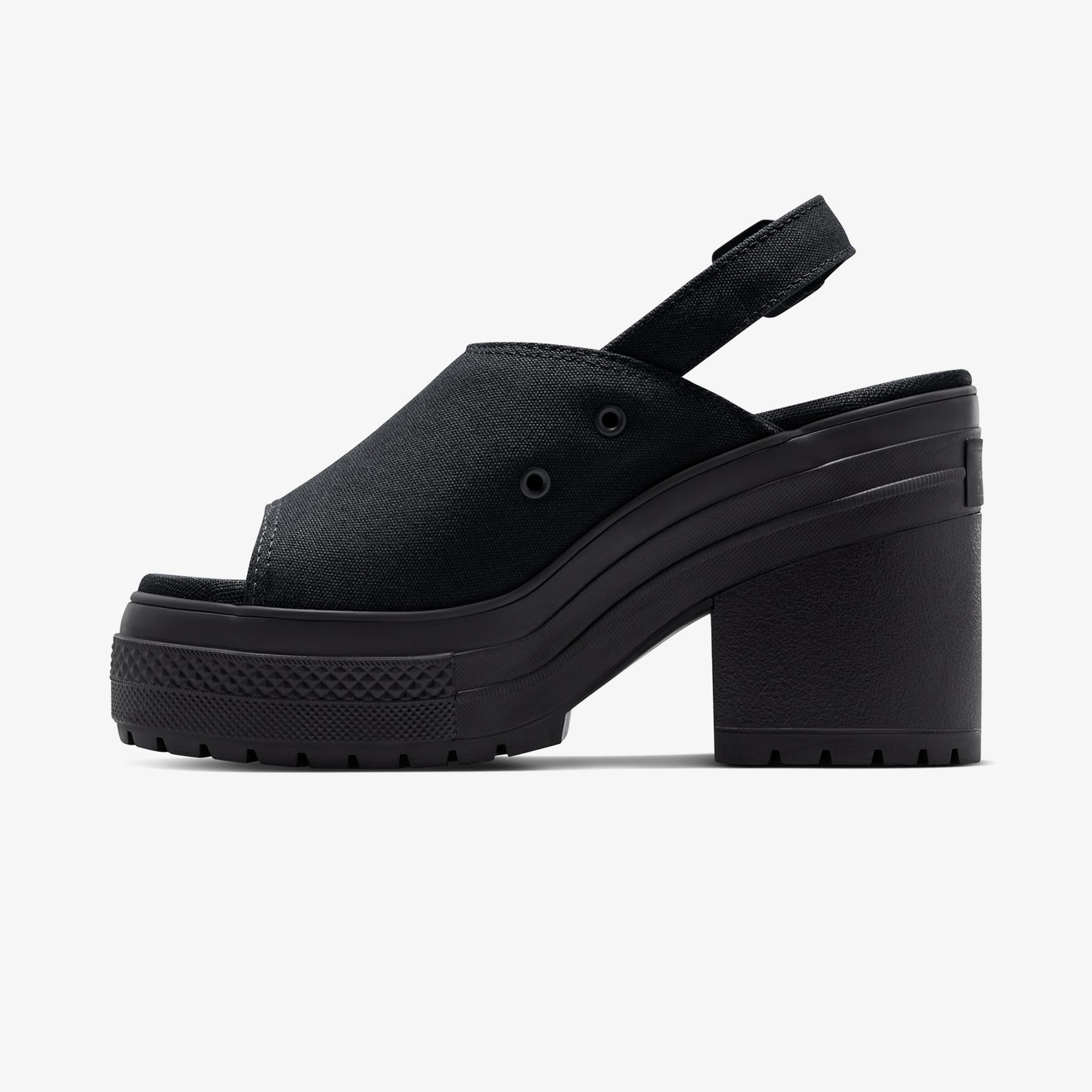 Converse Chuck 70 De Luxe Heel Unisex Siyah Platform Sandalet