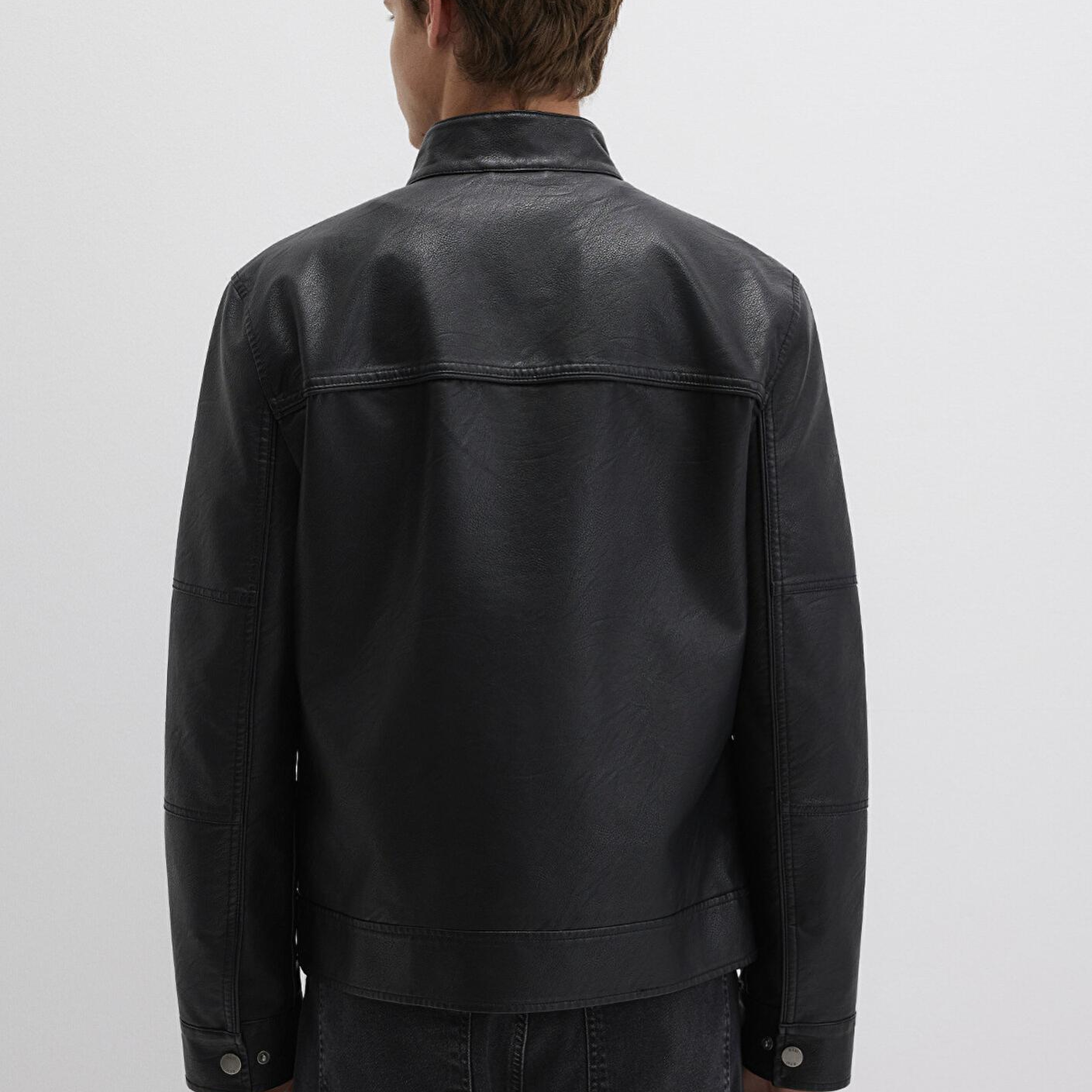 Mavi Siyah Suni Deri Ceket Slim Fit / Dar Kesim 0110438-71379