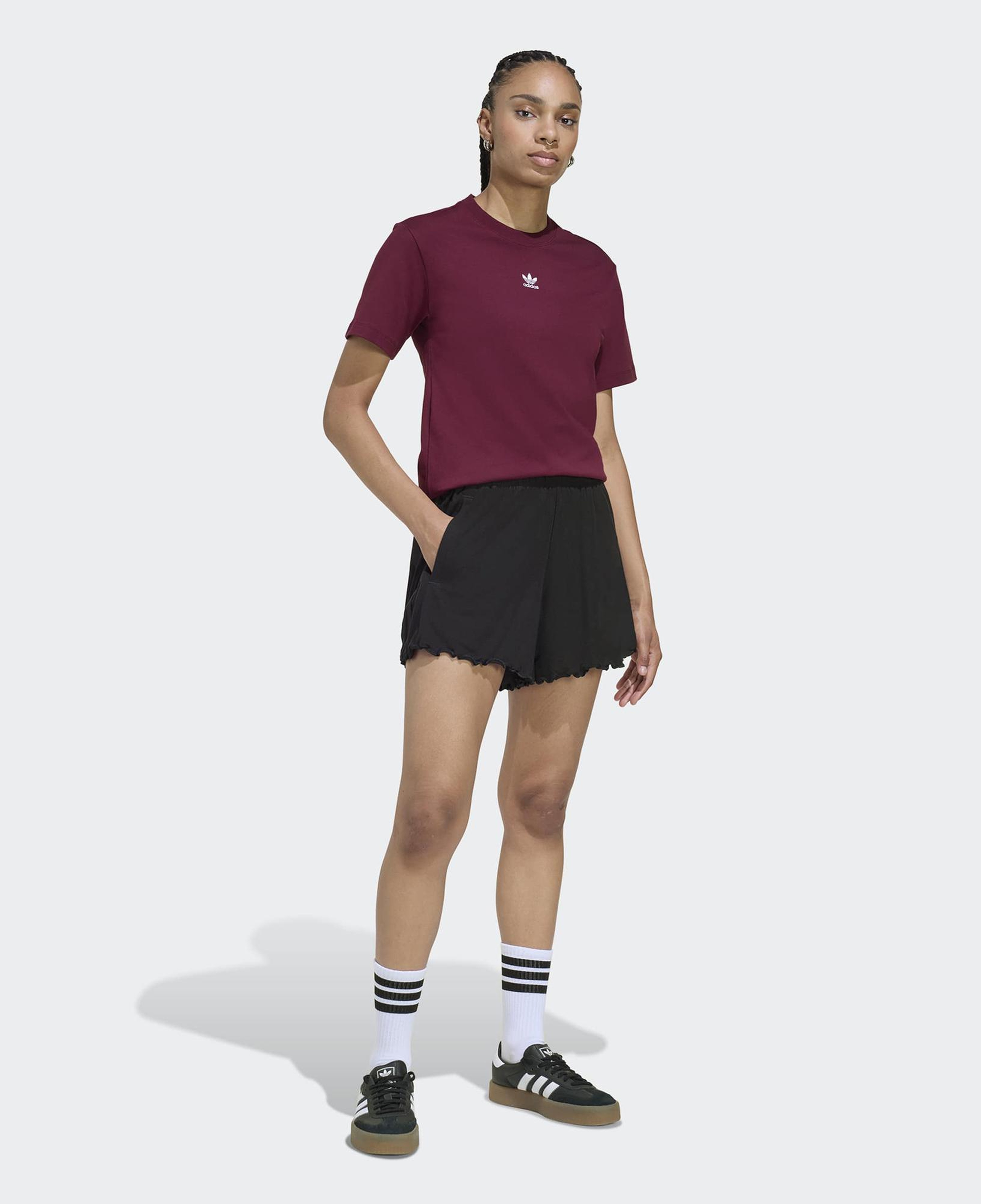 adidas Adicolor Essentials Kadın Bordo T-Shirt
