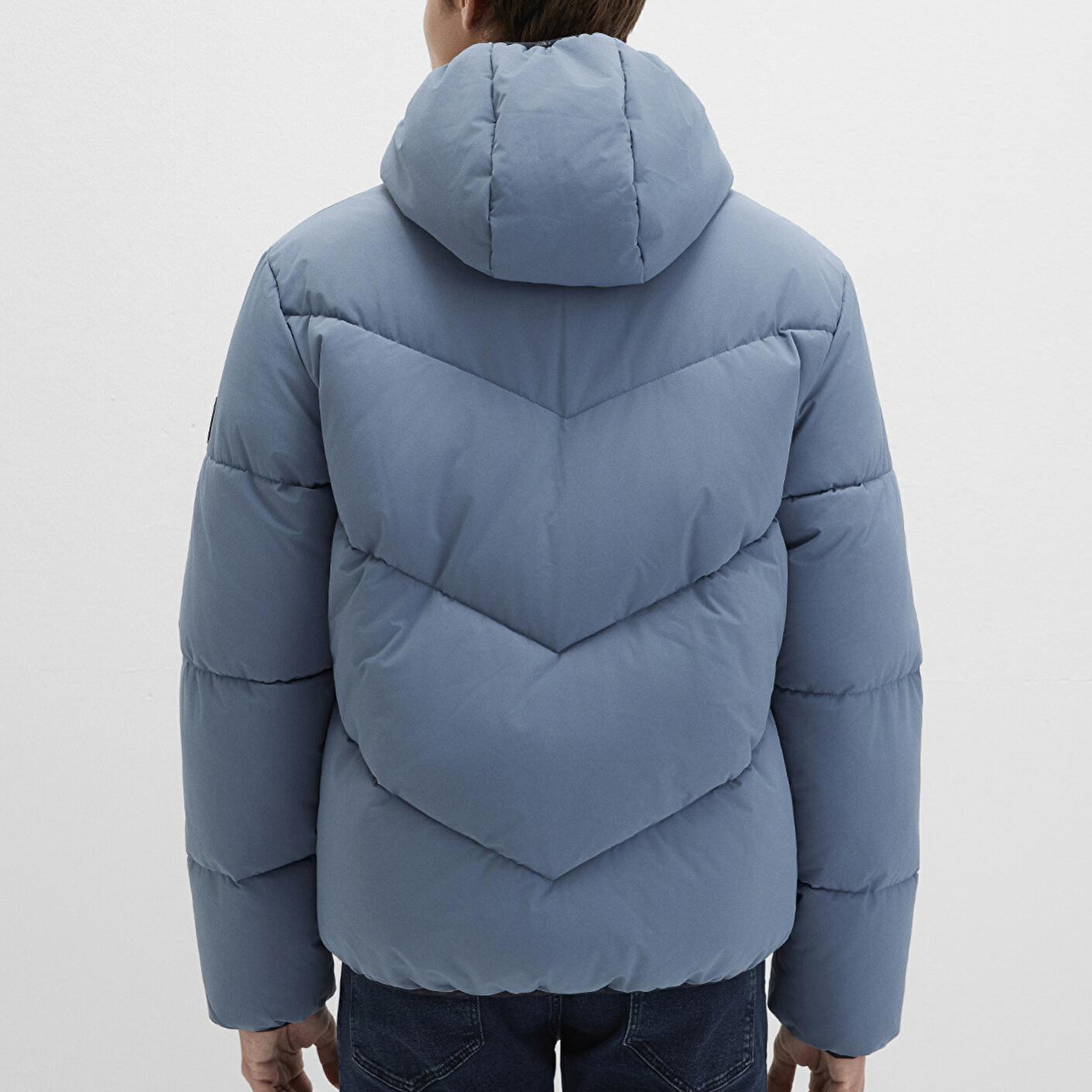 Mavi Kapüşonlu Mavi Şişme Mont 0110360-70782