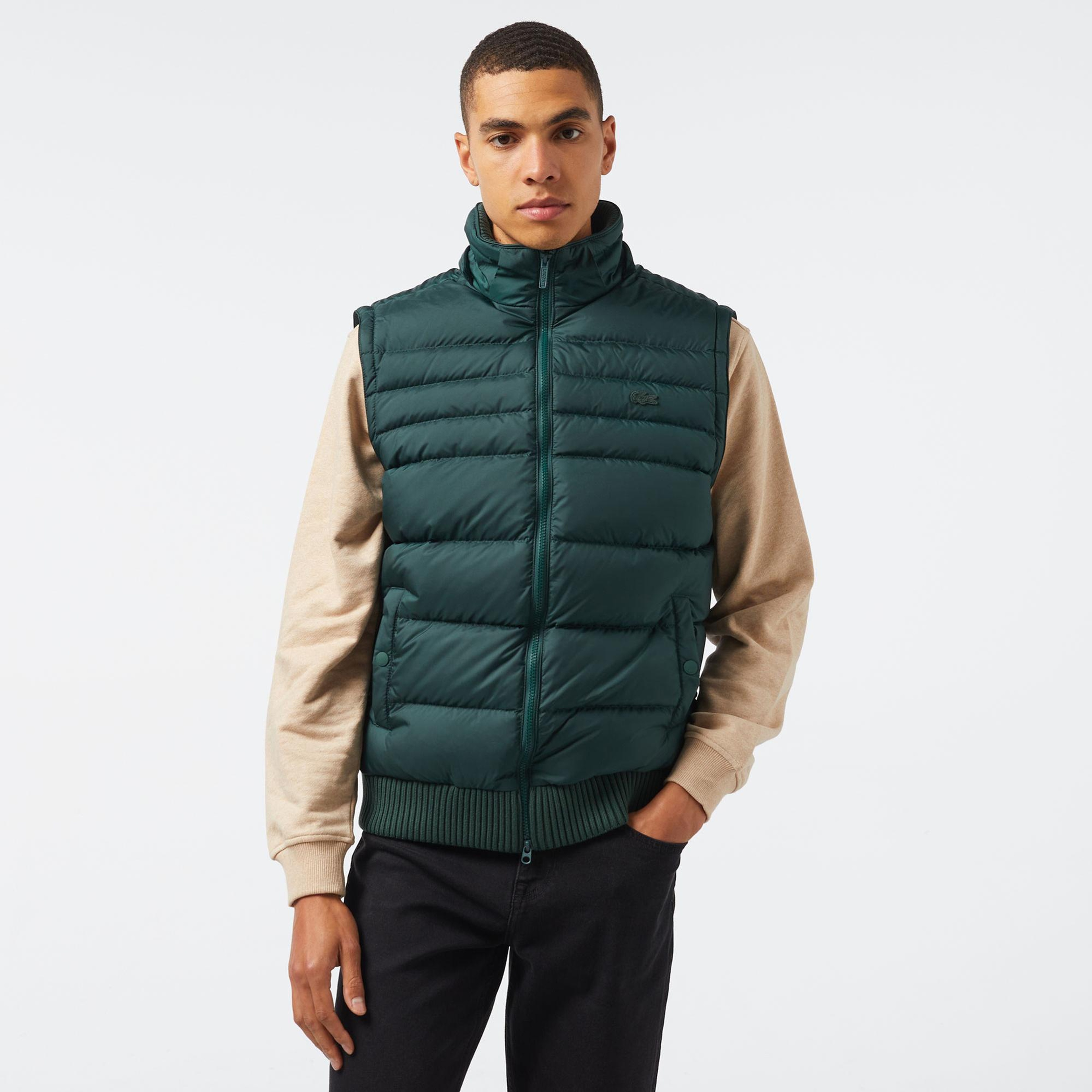 Lacoste Erkek Kapüşonlu Yeşil Mont