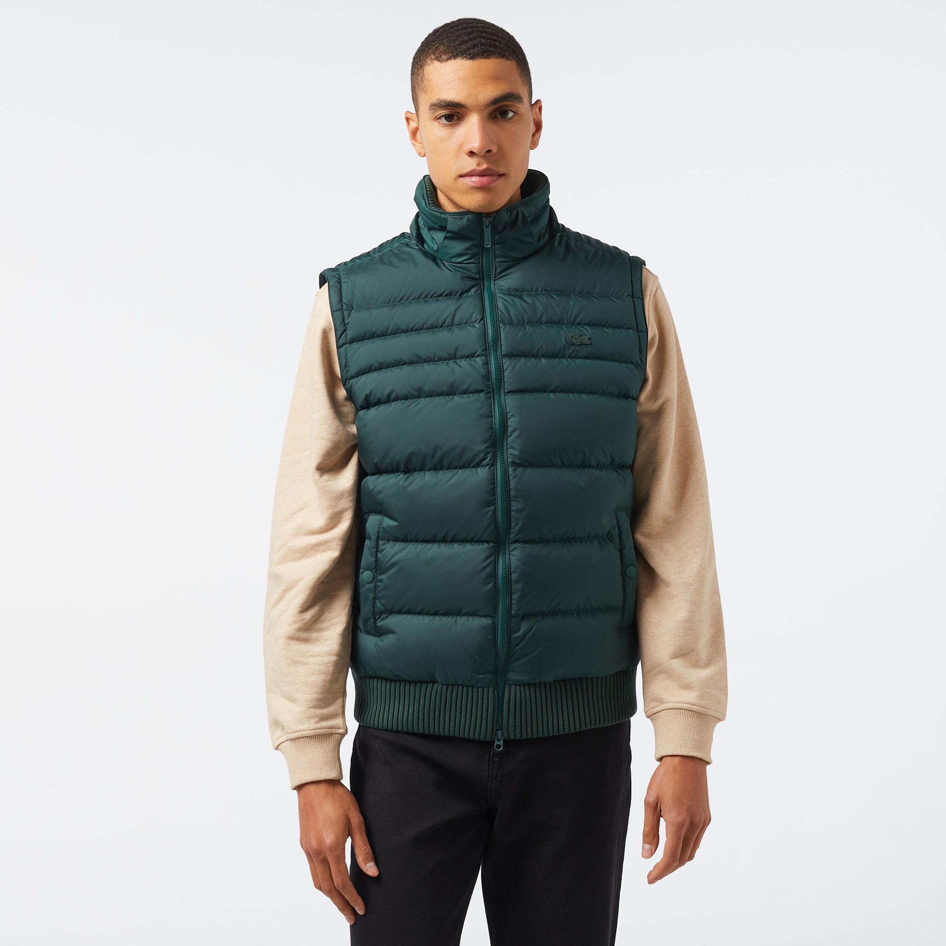 Lacoste Erkek Kapüşonlu Yeşil Mont