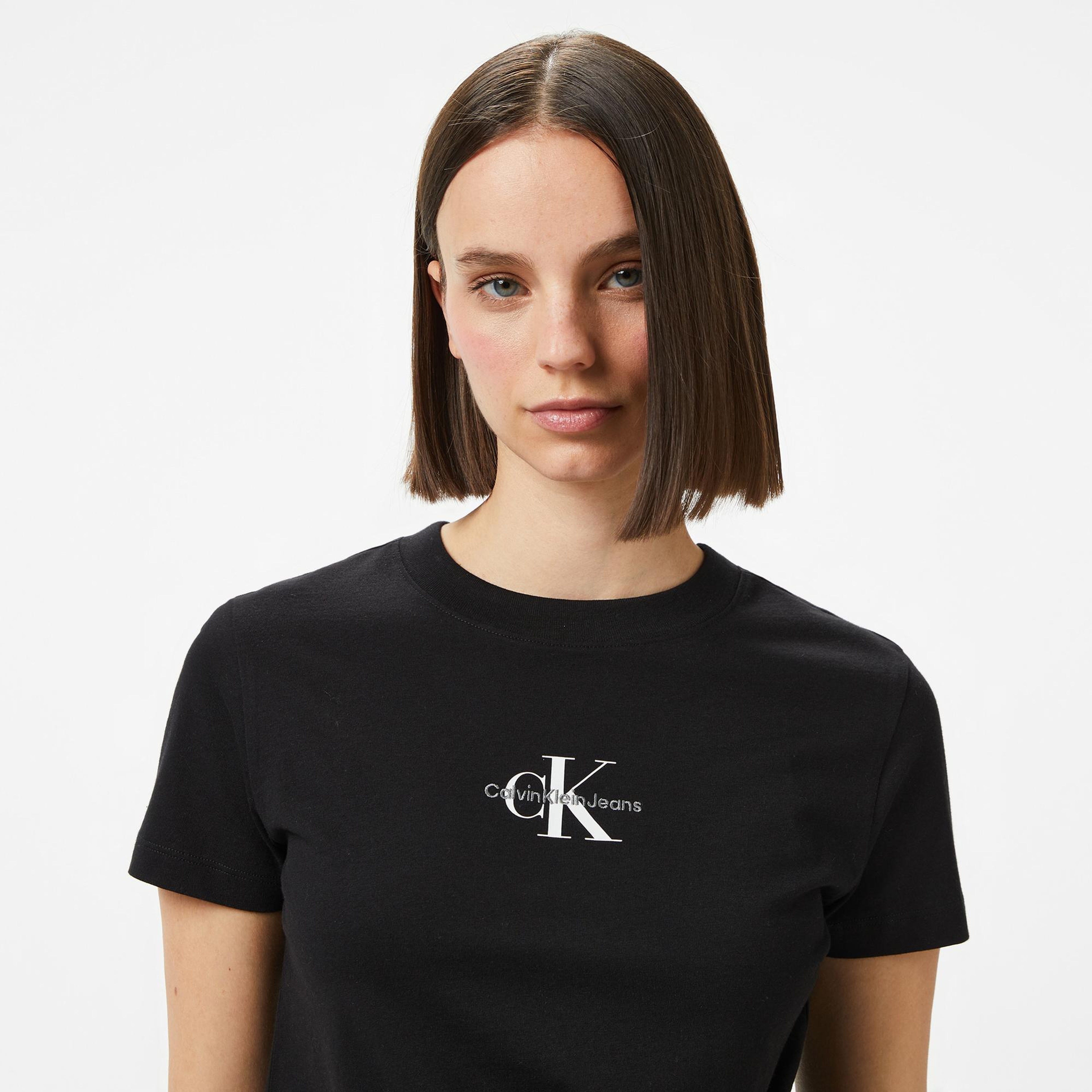 Calvin Klein Monologo Baby Kadın Siyah T-Shirt