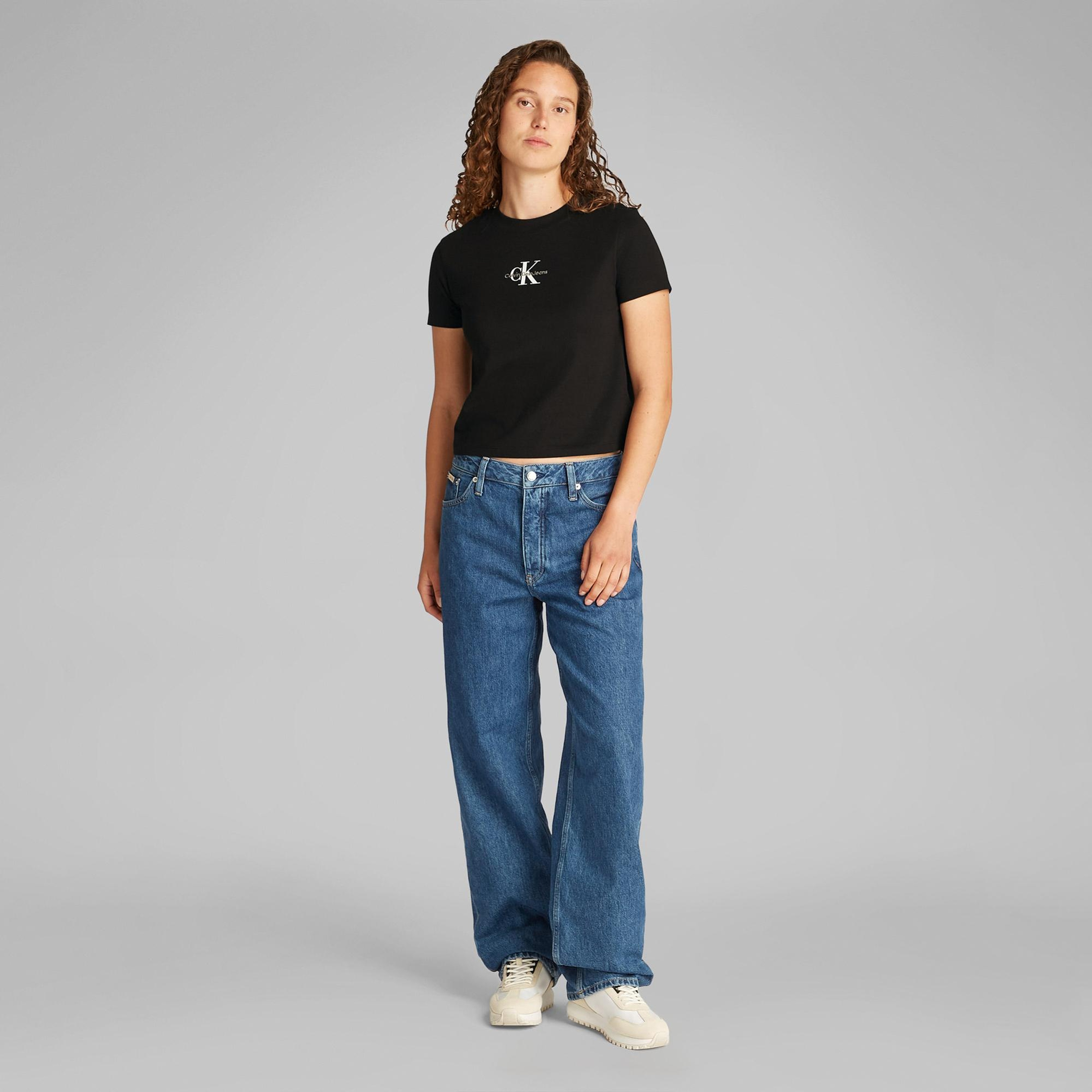 Calvin Klein Monologo Baby Kadın Siyah T-Shirt