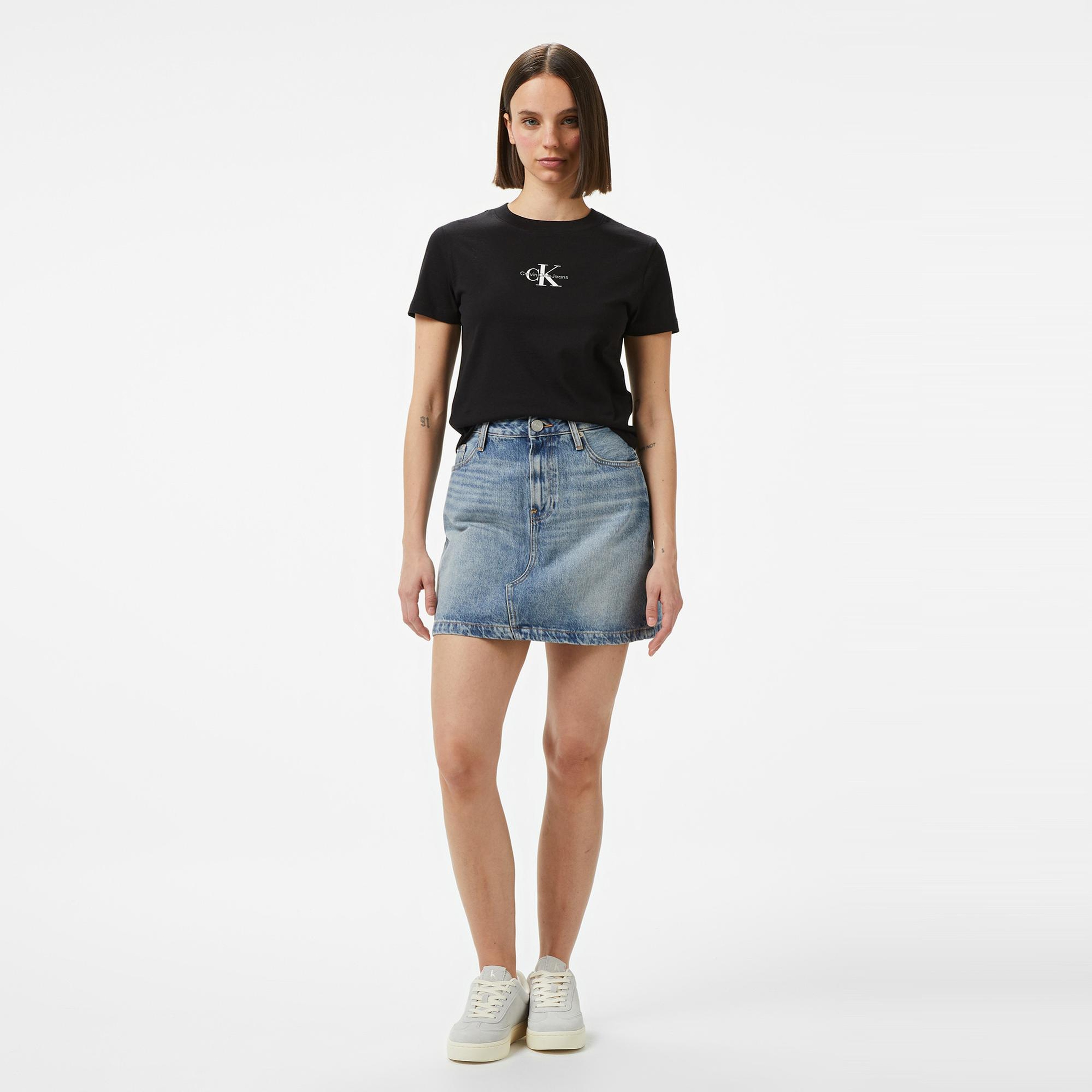 Calvin Klein Monologo Baby Kadın Siyah T-Shirt