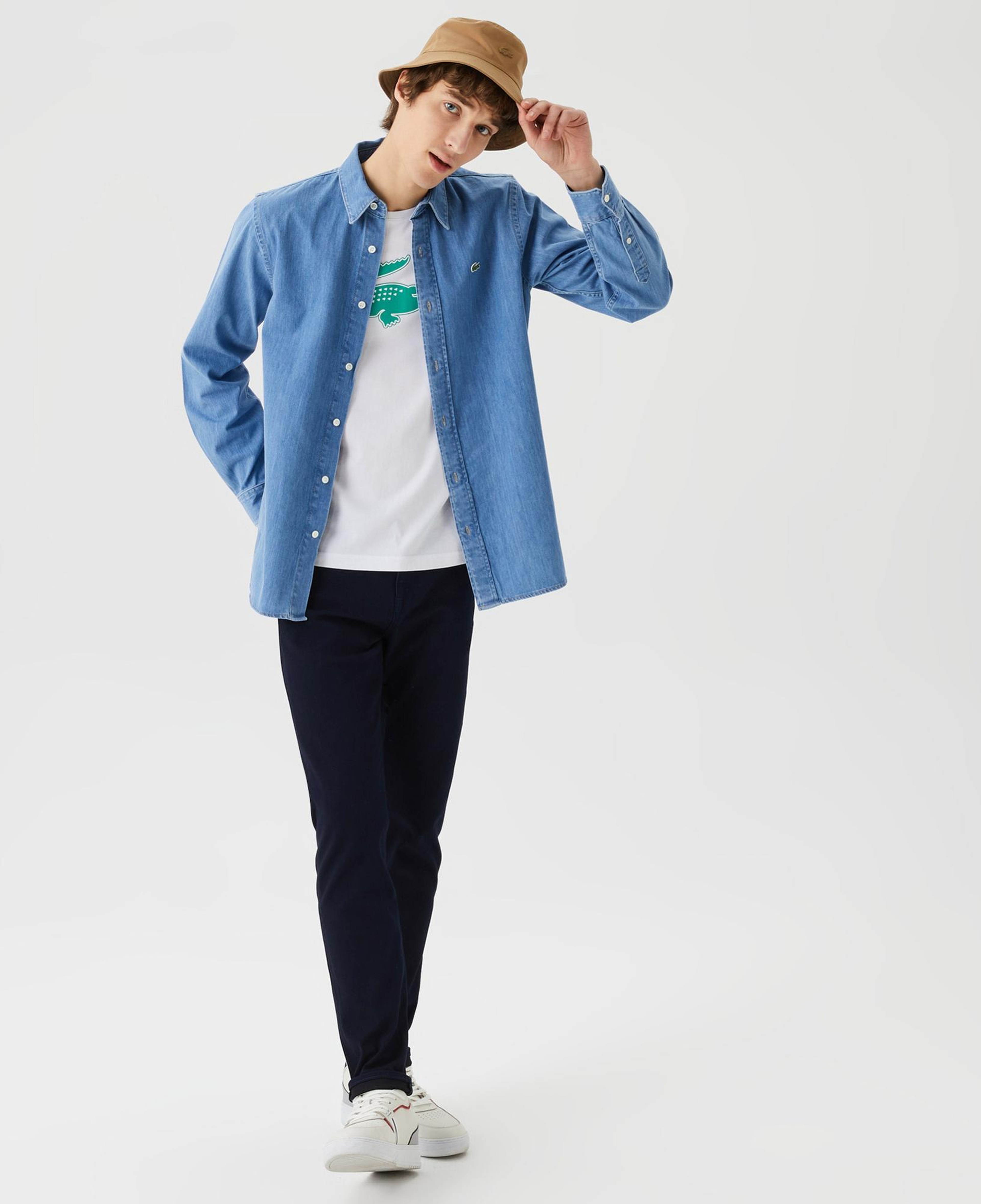 Lacoste Erkek Regular Fit Denim Mavi Gömlek