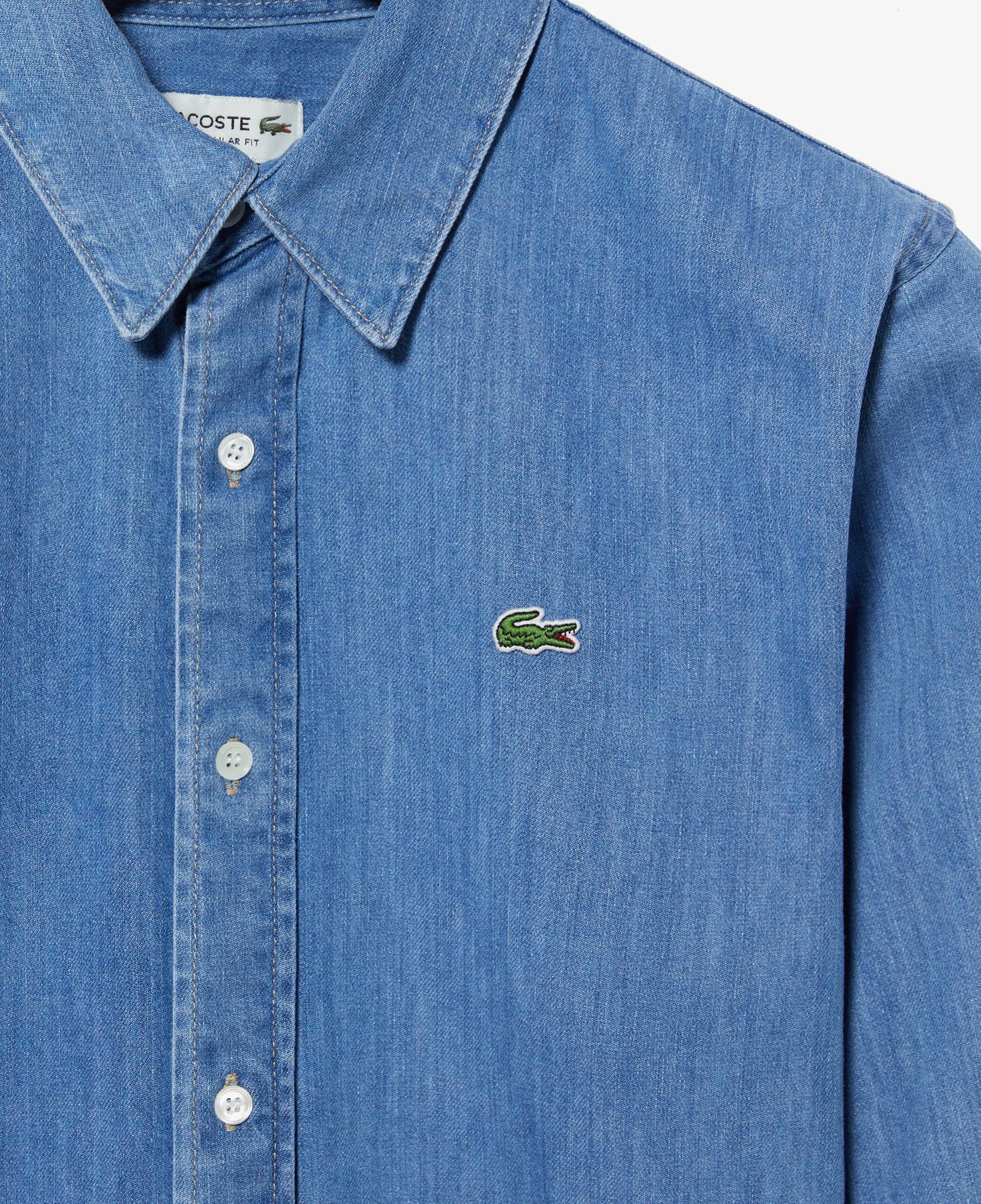 Lacoste Erkek Regular Fit Denim Mavi Gömlek