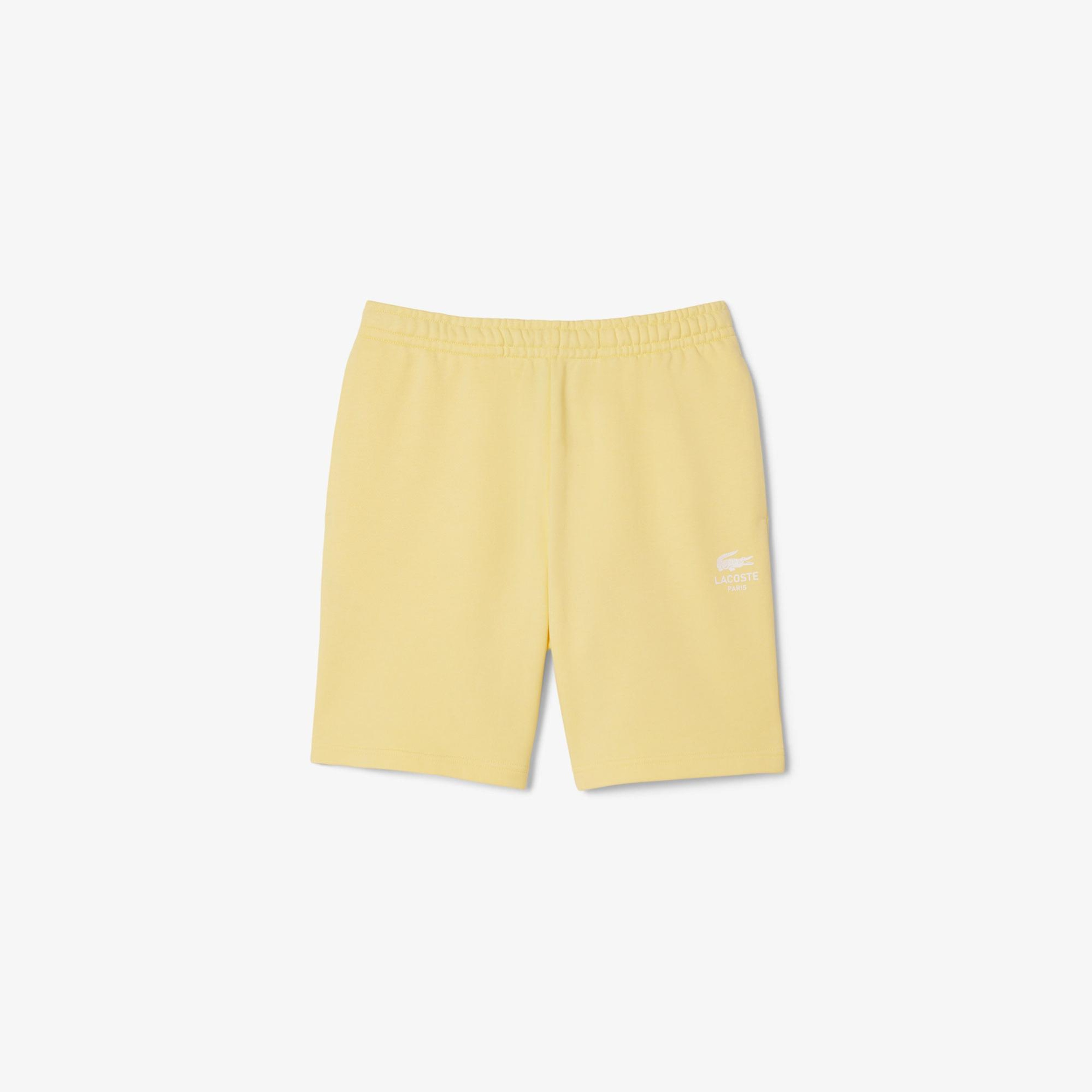 Lacoste Unisex Regular Fit Baskılı Sarı Şort