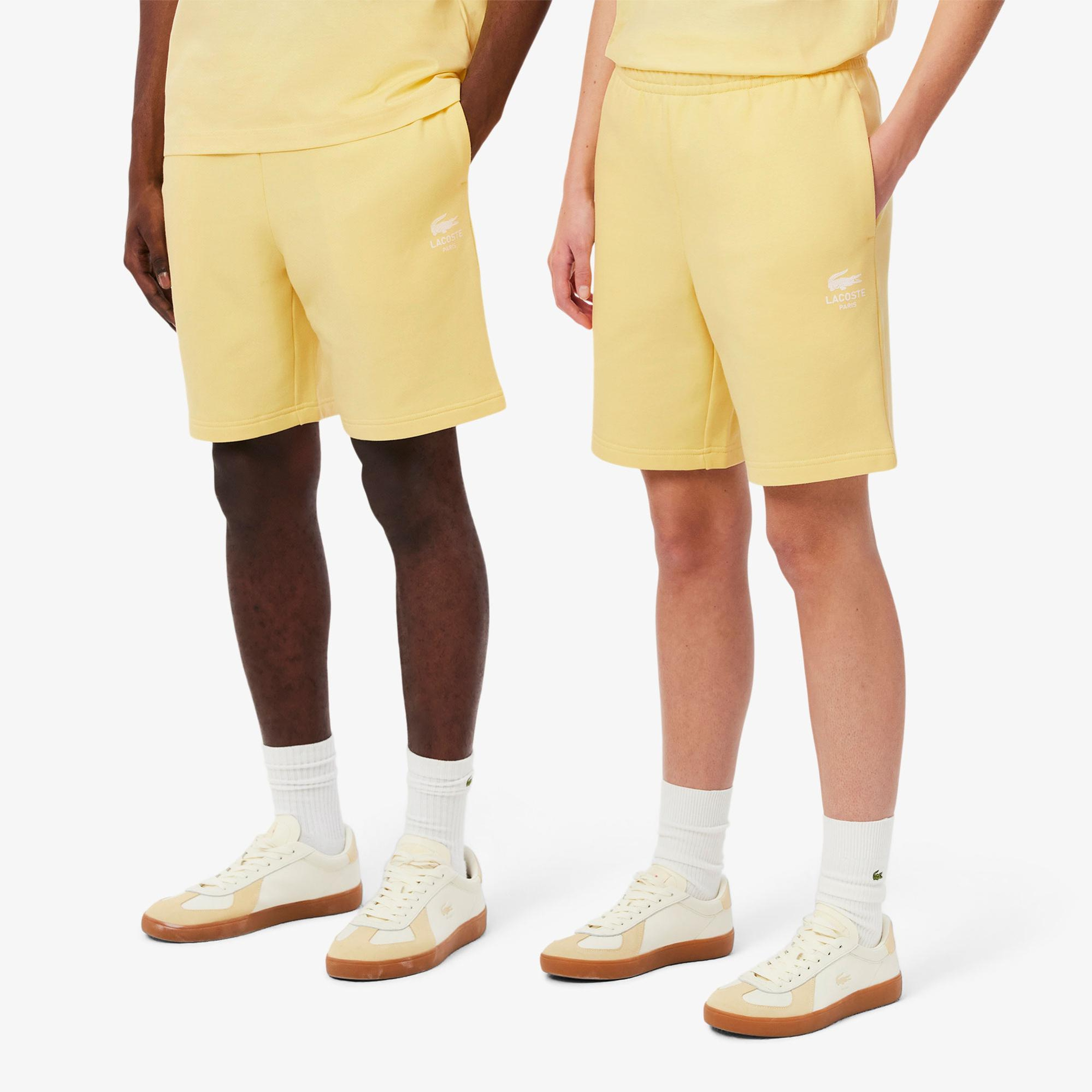 Lacoste Unisex Regular Fit Baskılı Sarı Şort