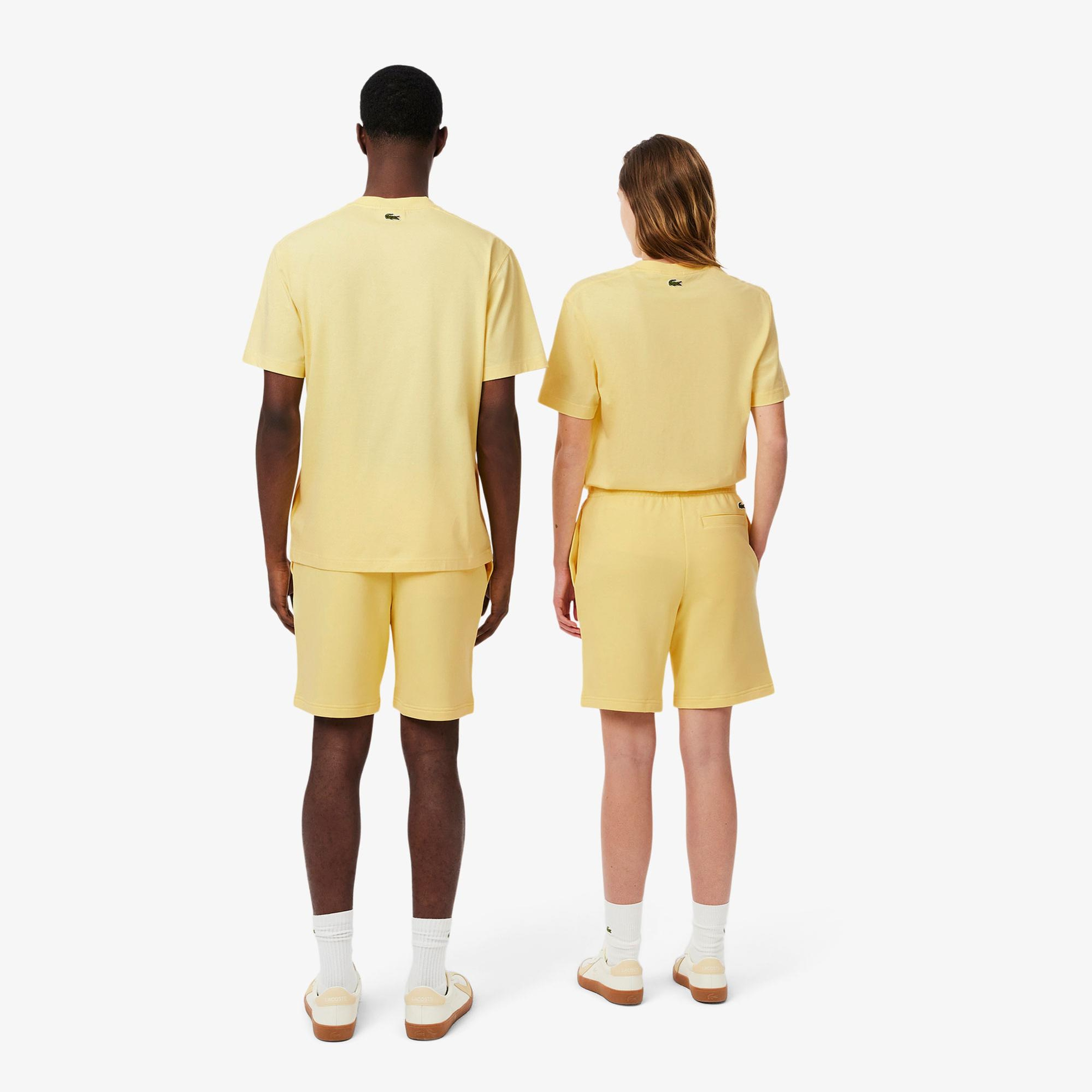 Lacoste Unisex Regular Fit Baskılı Sarı Şort