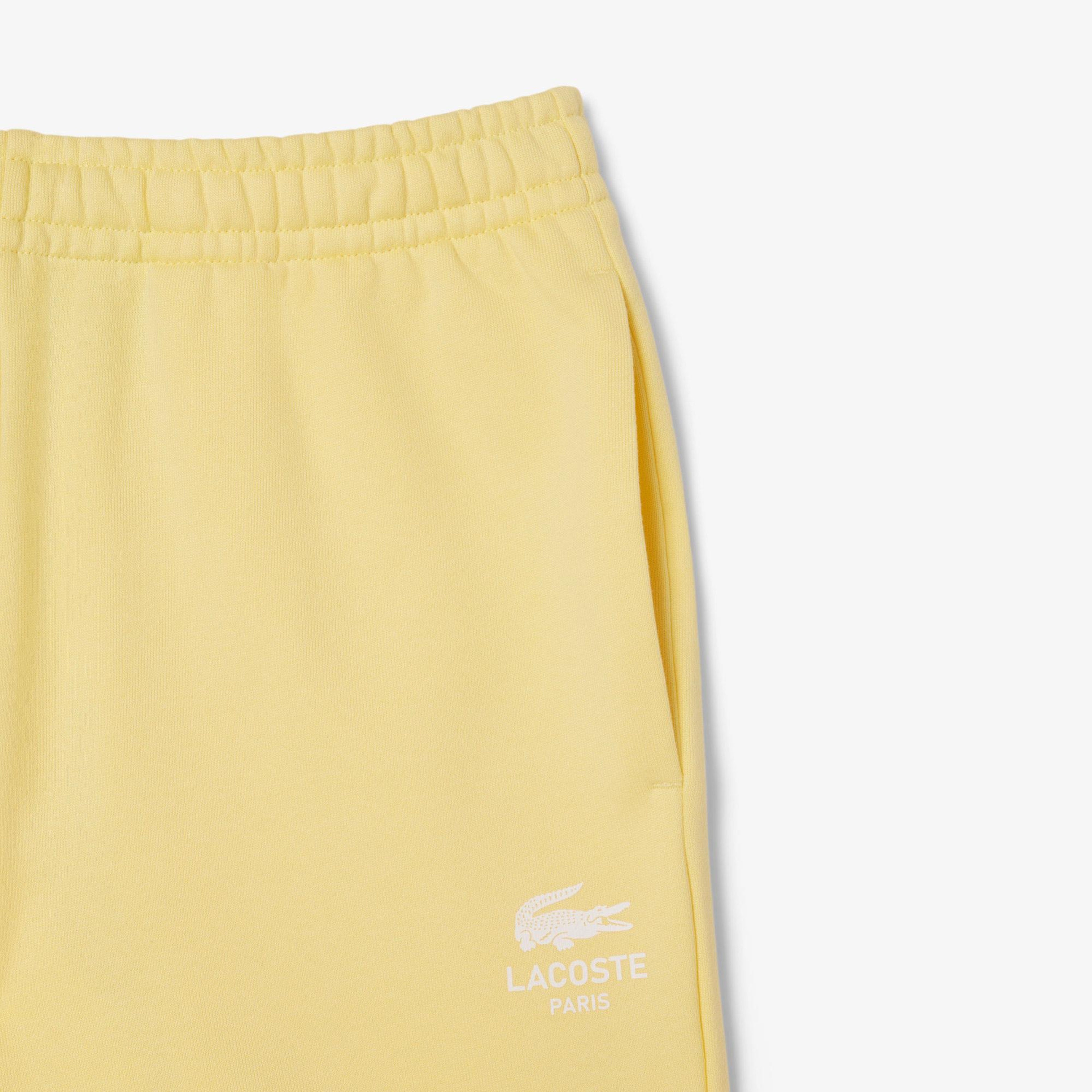 Lacoste Unisex Regular Fit Baskılı Sarı Şort