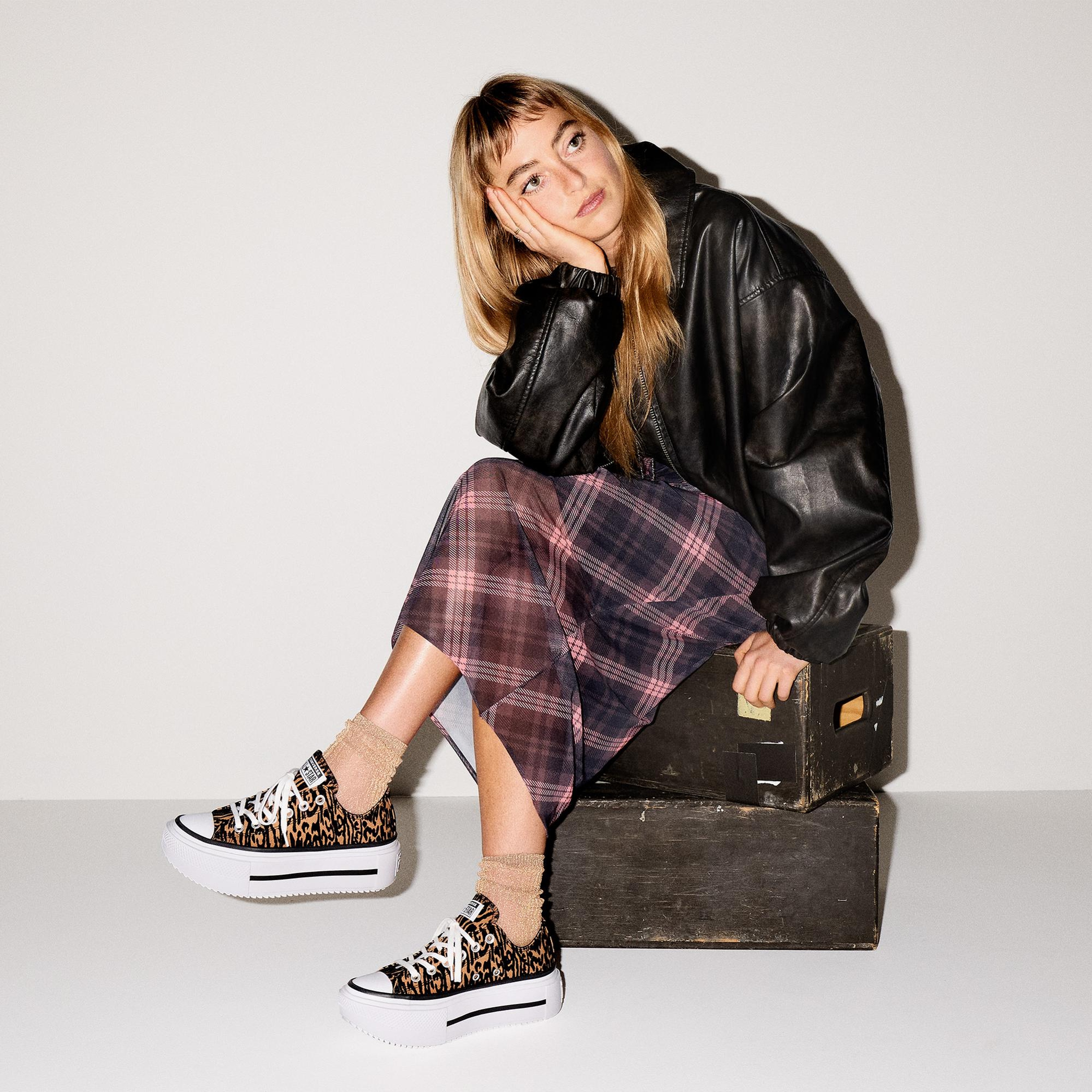 Converse Chuck Taylor All Star Lift Double Stack Unisex Turuncu Sneaker