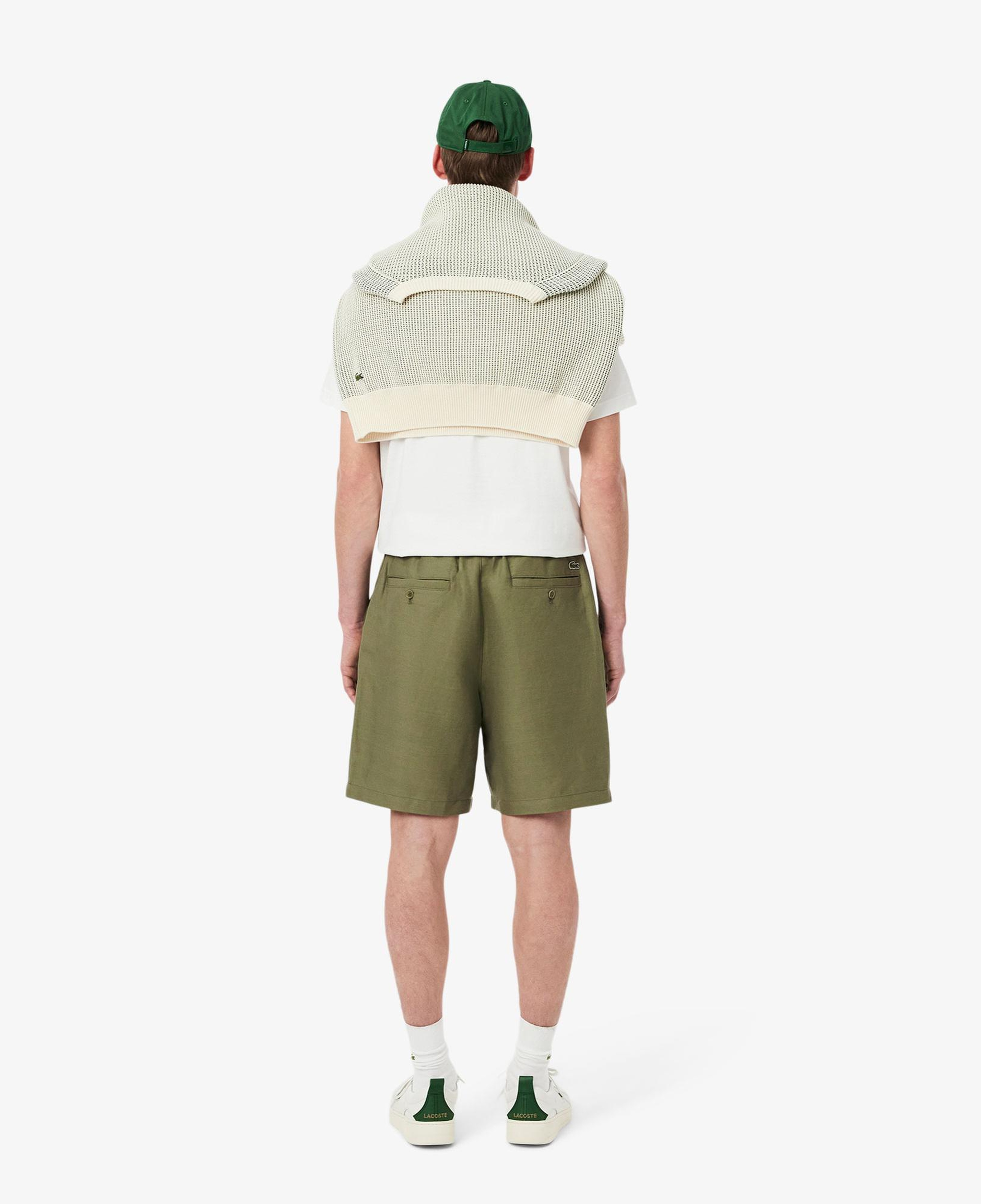 Lacoste Erkek Regular Fit Keten Haki Şort