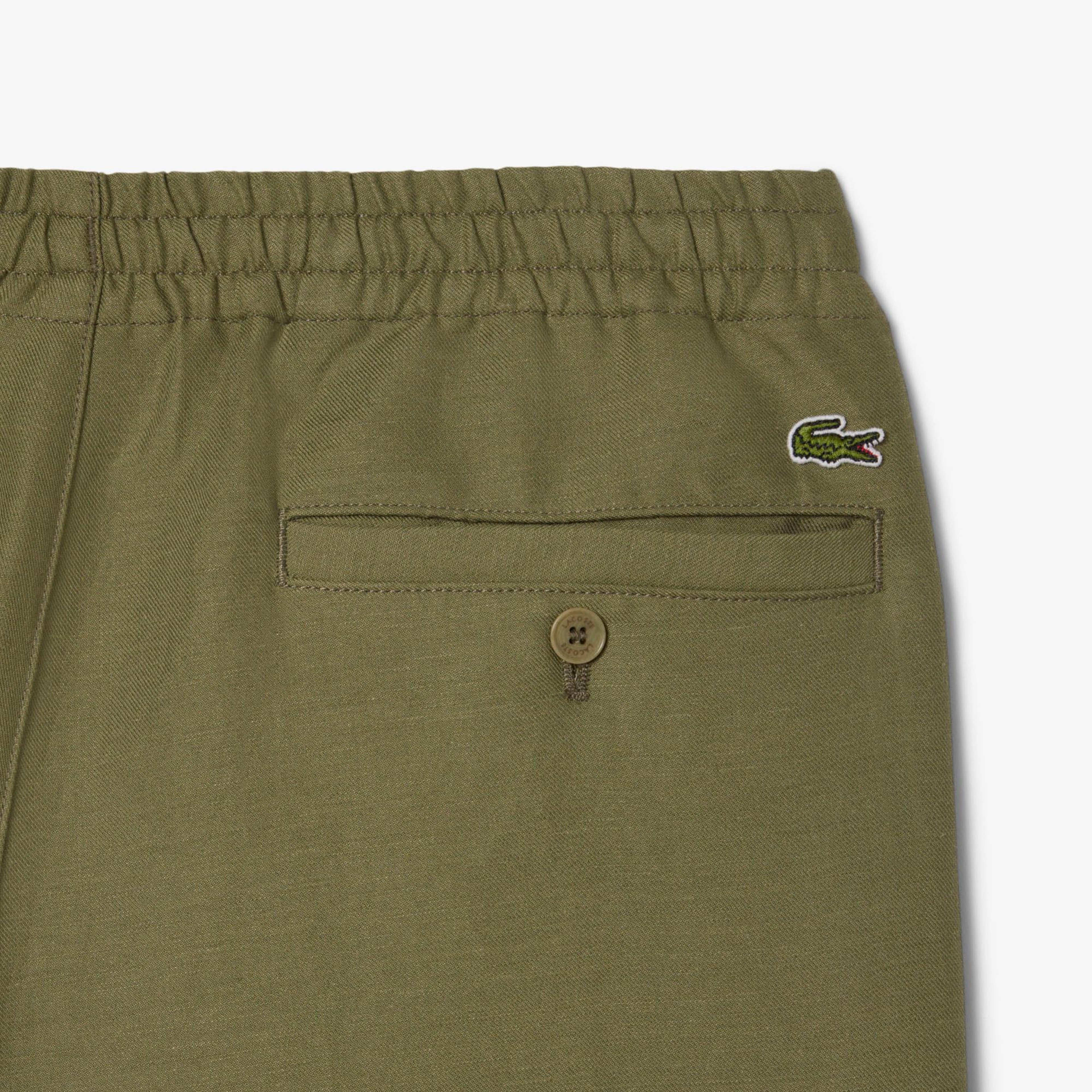 Lacoste Erkek Regular Fit Keten Haki Şort