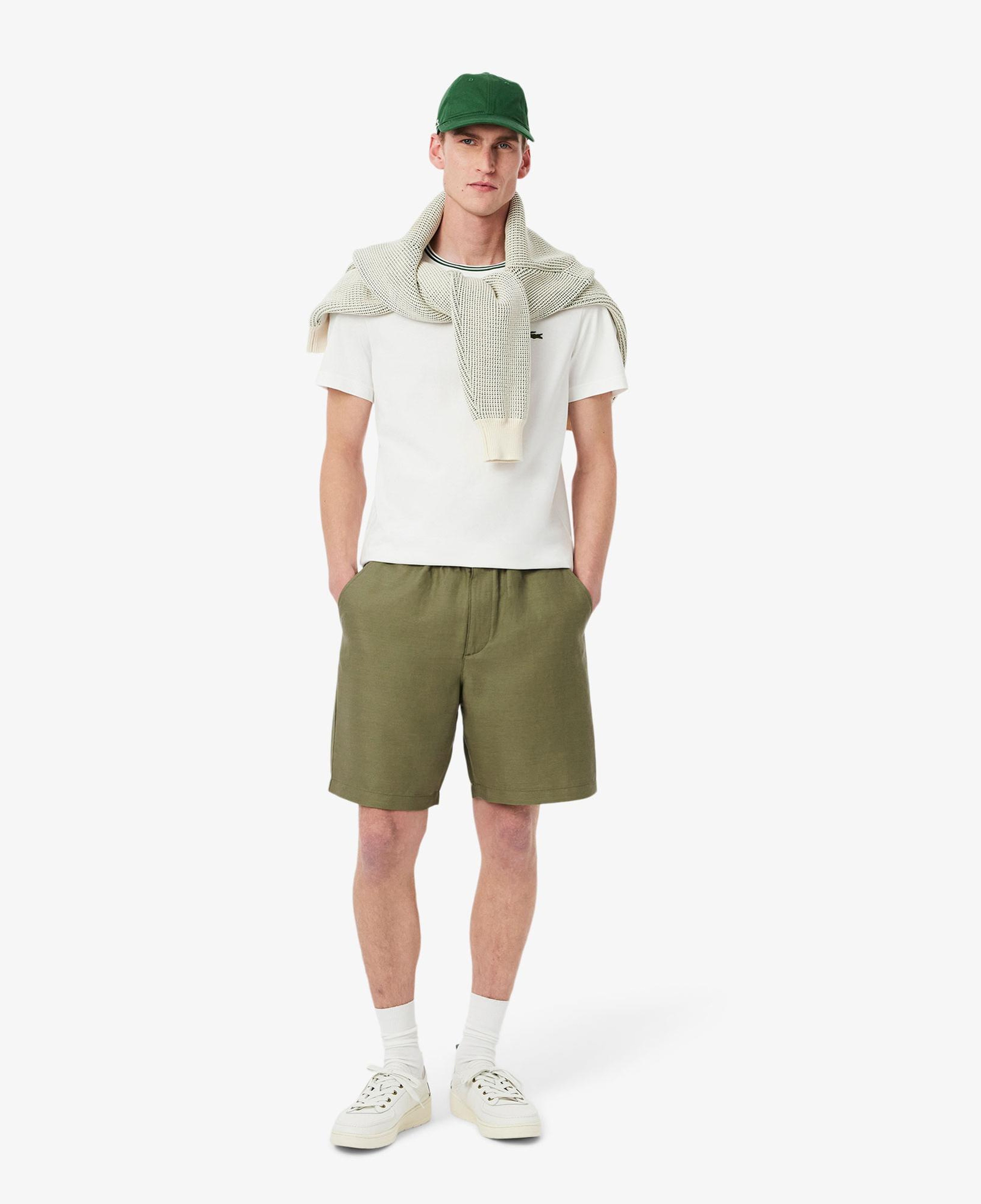 Lacoste Erkek Regular Fit Keten Haki Şort