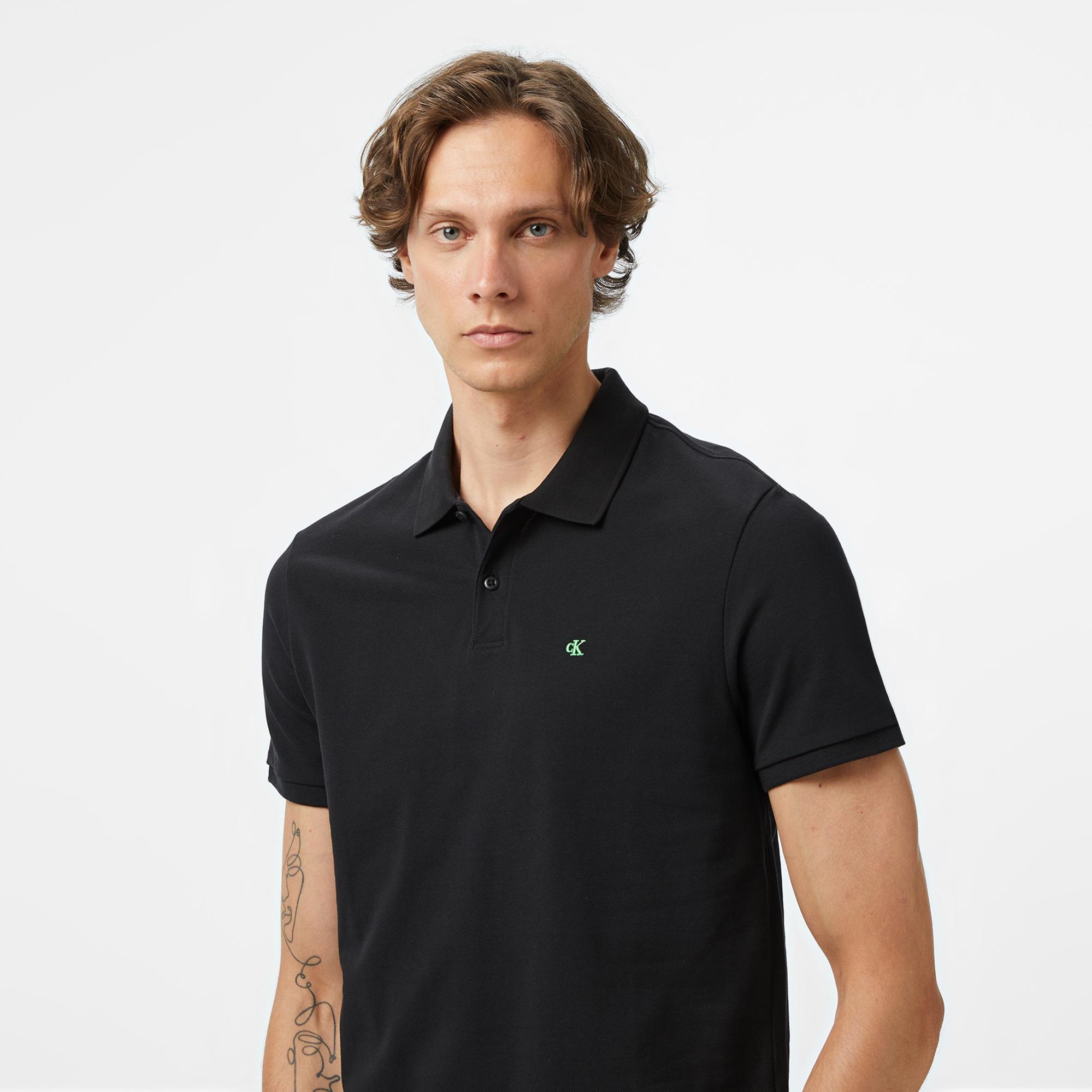 Calvin Klein Casual Pique Classic Erkek Siyah Polo