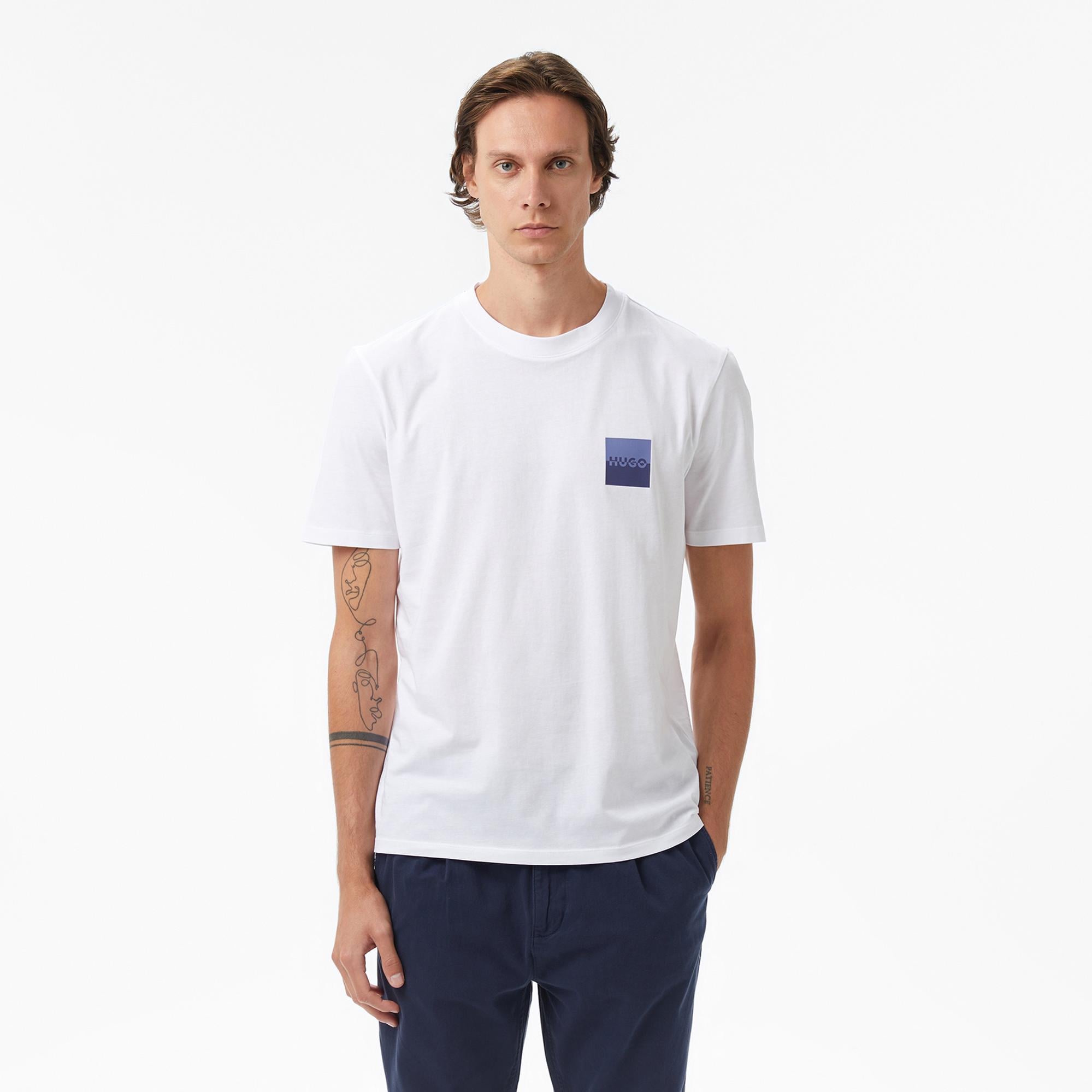 Hugo Dapusi Erkek Beyaz T-Shirt