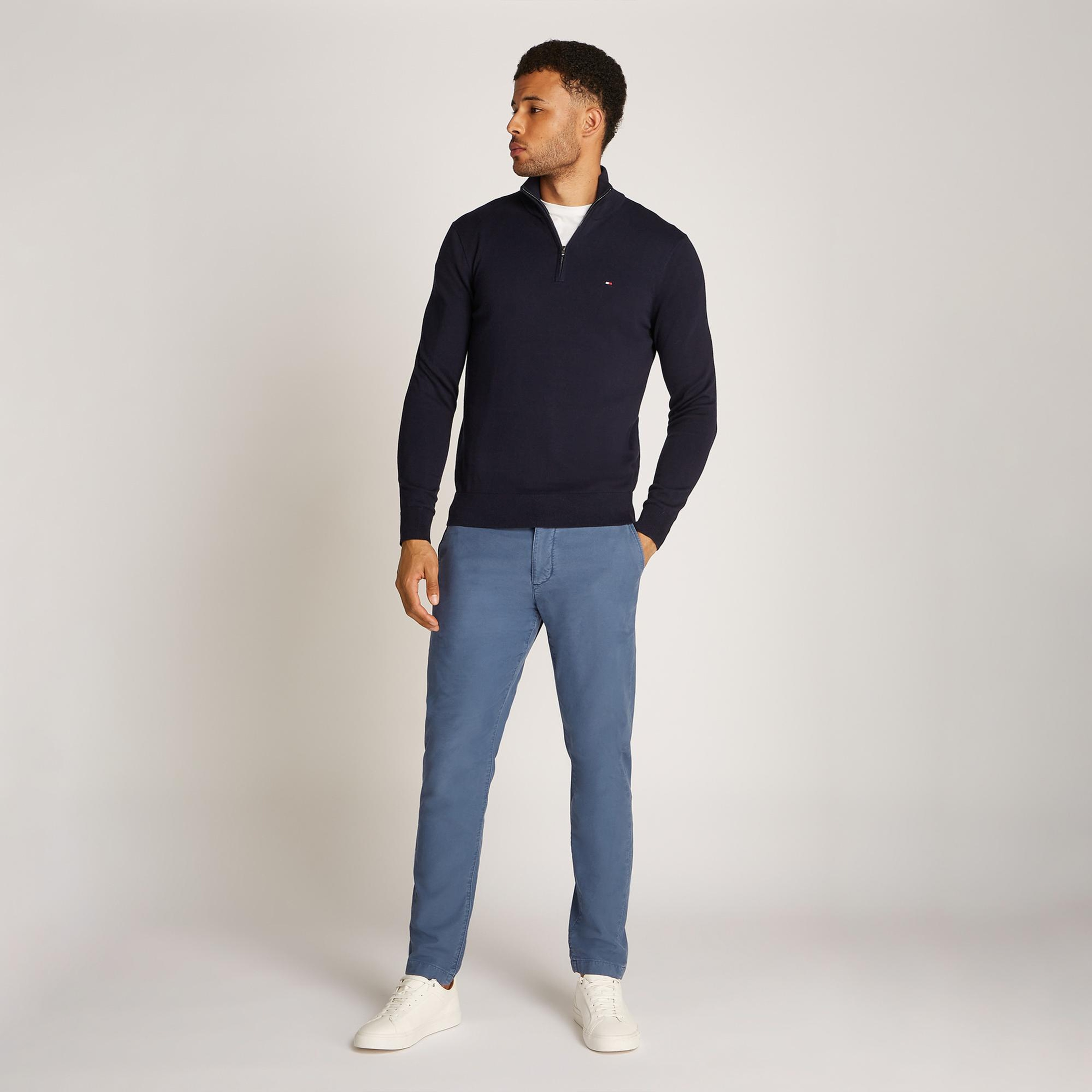 Tommy Hilfiger Erkek Triko Lacivert Kazak