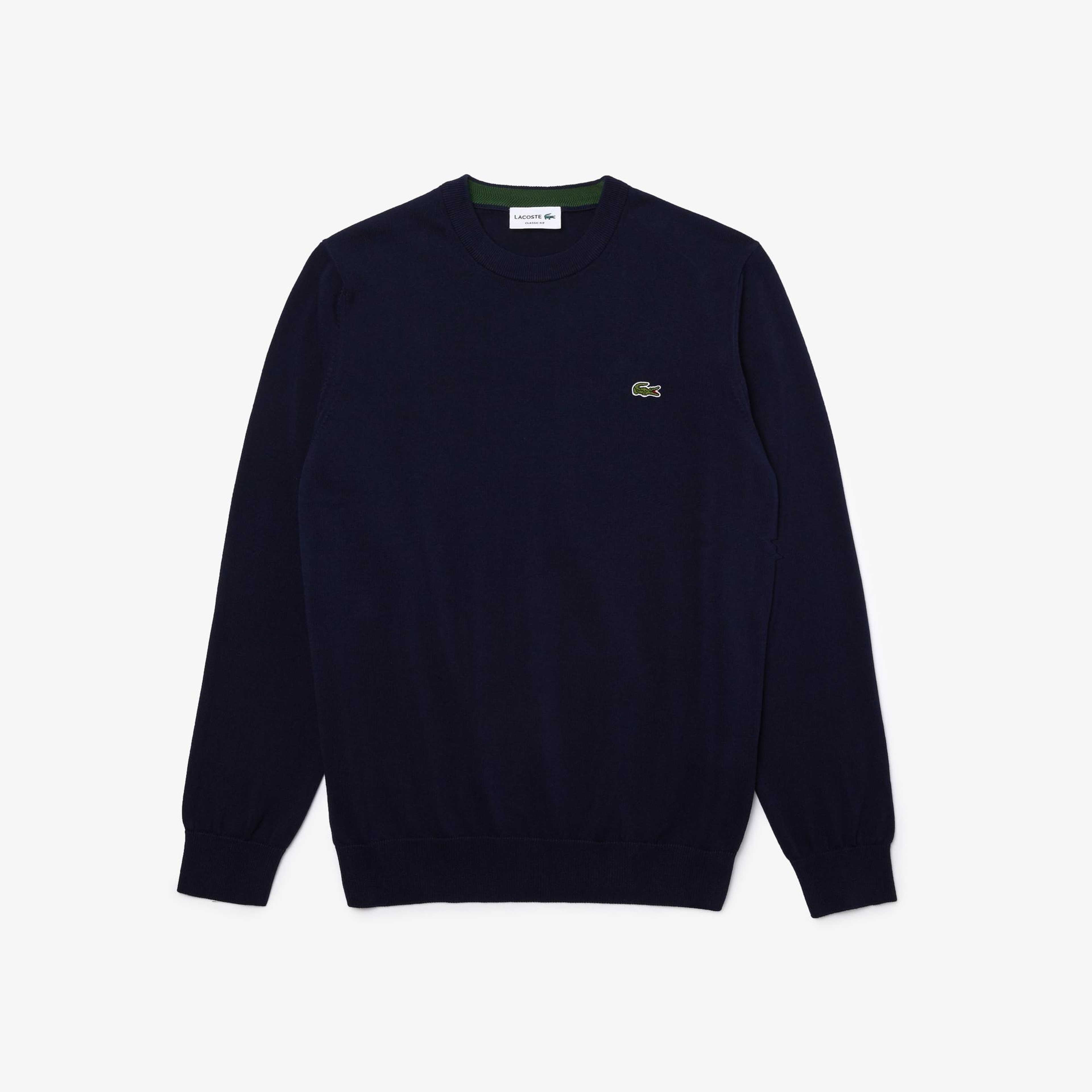 Lacoste Erkek Regular Fit Bisiklet Yaka Lacivert Kazak