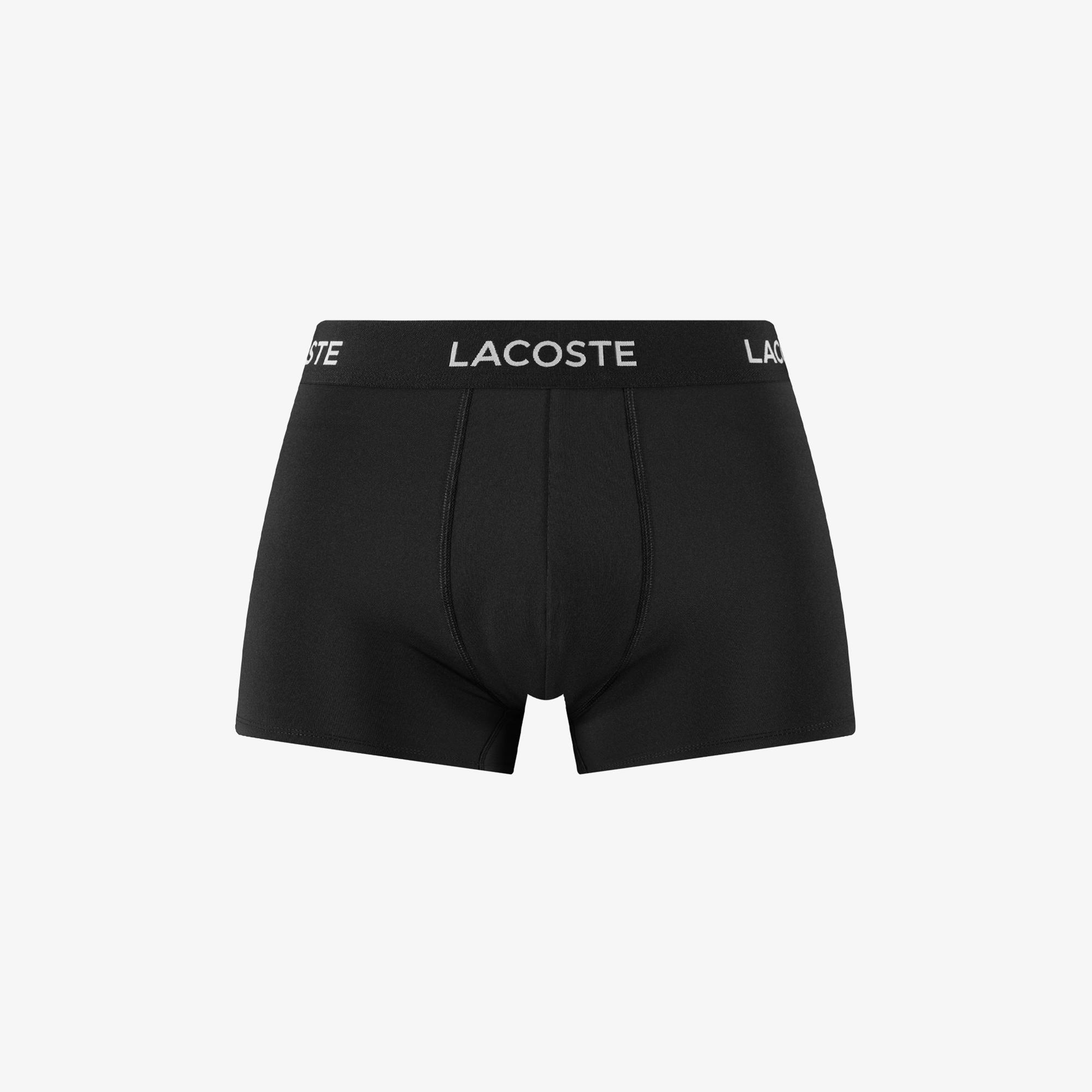 Lacoste Erkek 3'lü Siyah Boxer