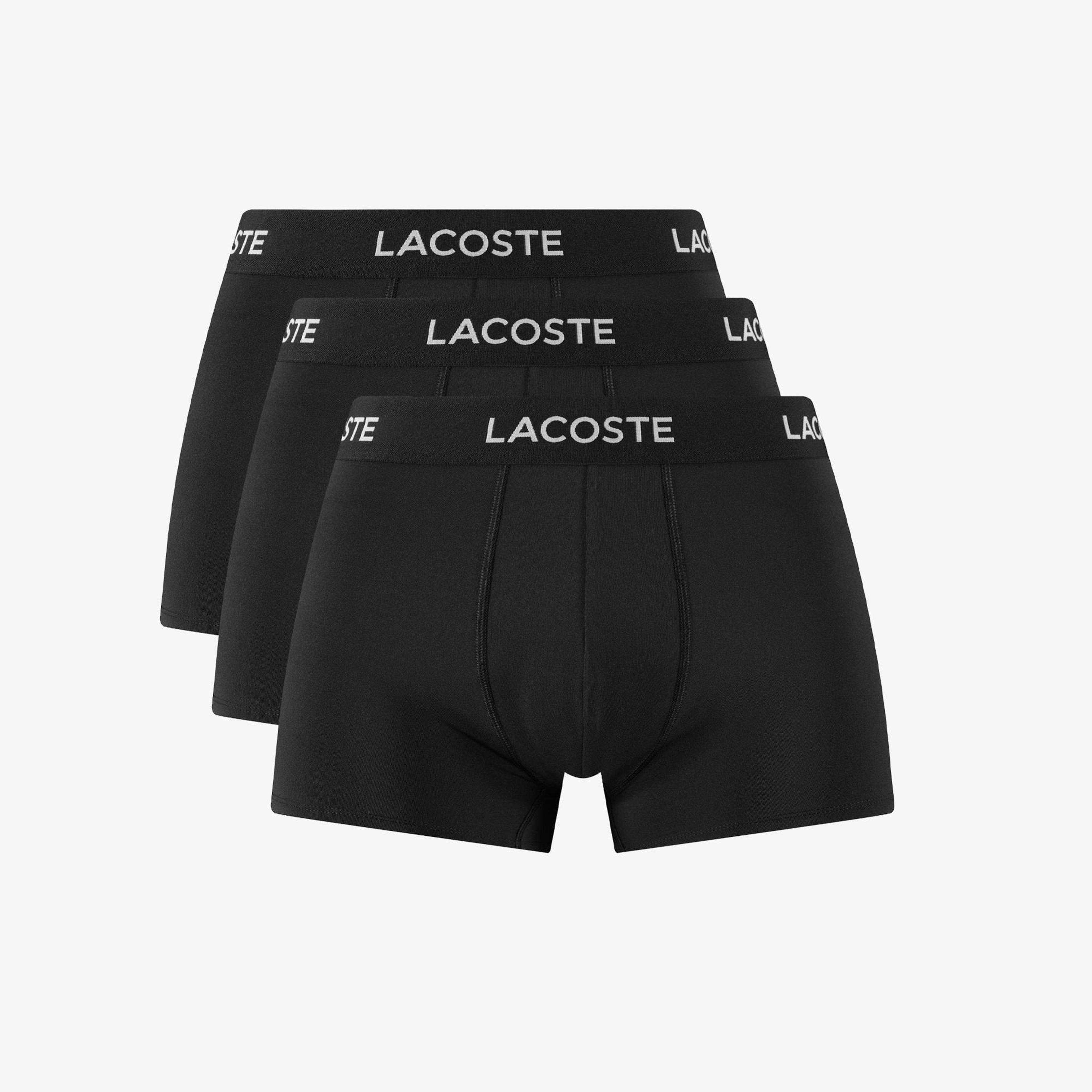 Lacoste Erkek 3'lü Siyah Boxer