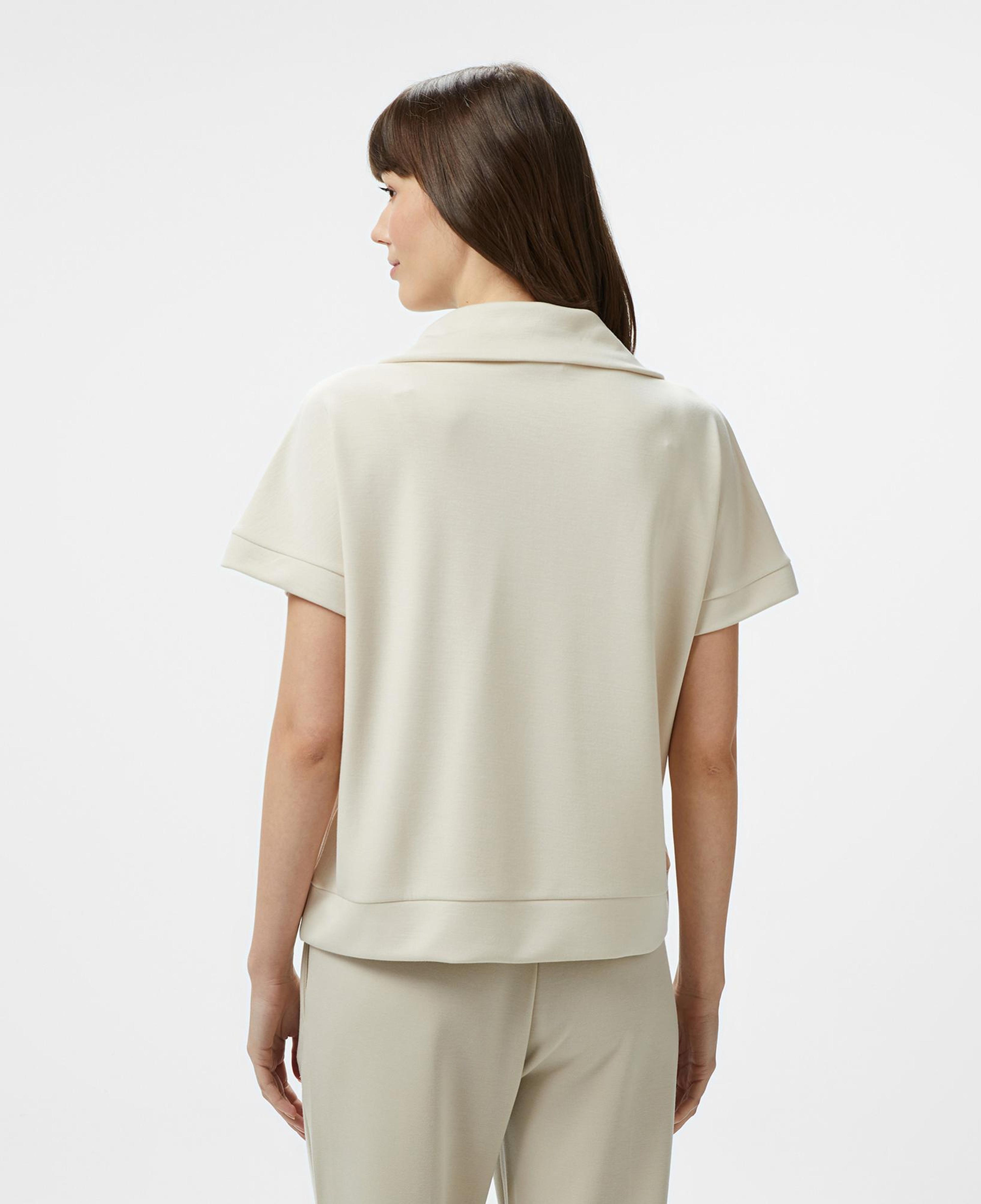 Nautica Kadın Krem Rengi Regular Fit Dik Yaka Sweatshirt