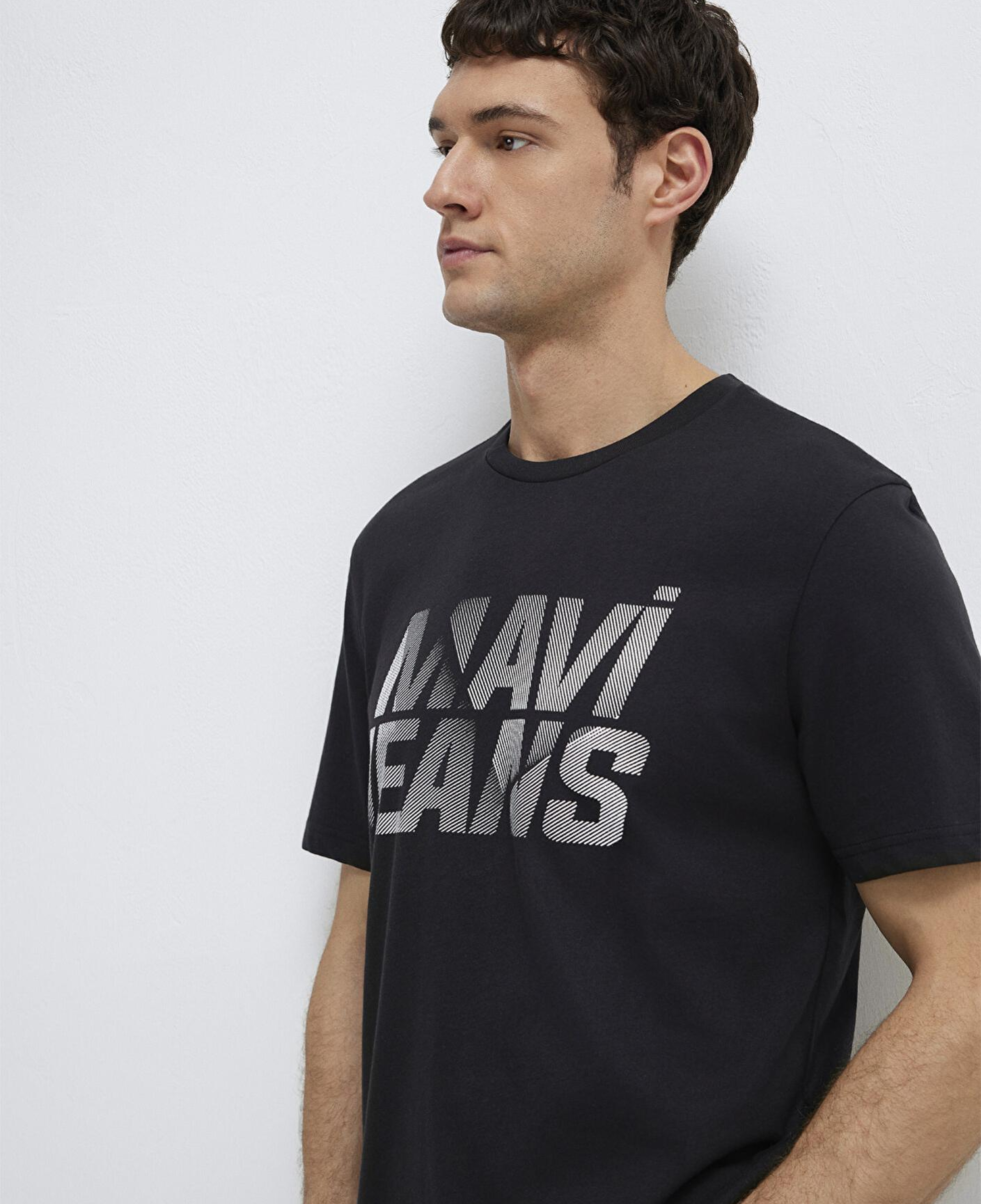 Mavi Mavi Logo Baskılı Siyah Tişört Regular Fit / Normal Kesim 0610260-900