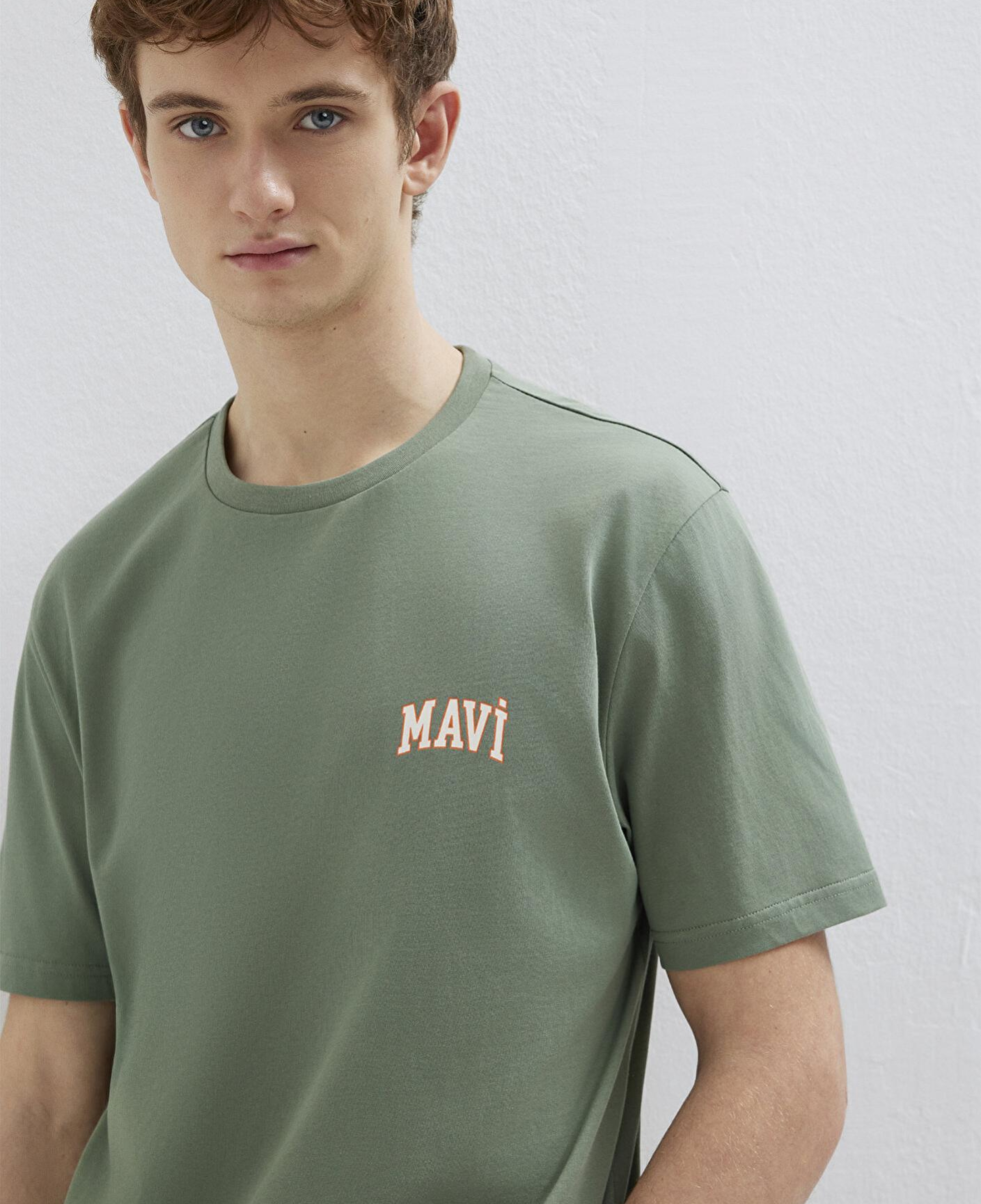 Mavi Mavi Logo Baskılı Yeşil Tişört Regular Fit / Normal Kesim 0611714-71483