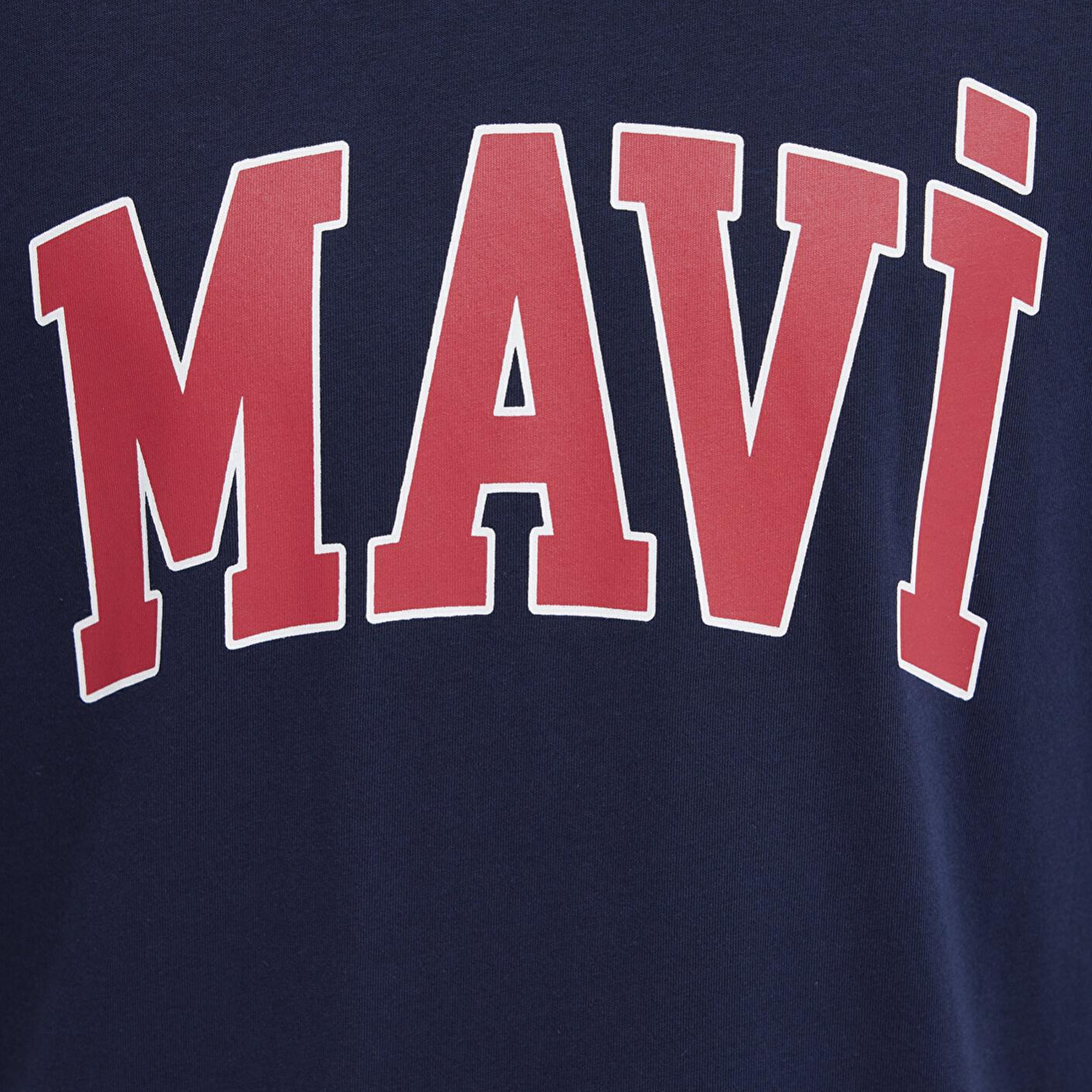 Mavi Mavi Logo Baskılı Lacivert Tişört Loose Fit / Bol Rahat Kesim 0611711-84371