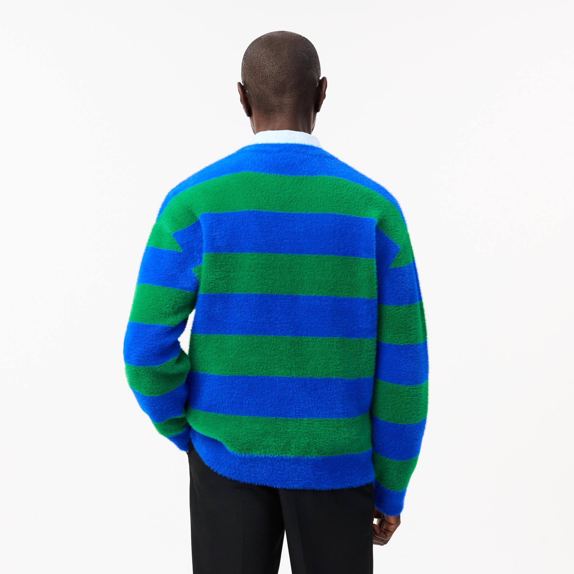 Lacoste Erkek Relaxed Fit Bisiklet Yaka Renk Bloklu Lacivert Kazak