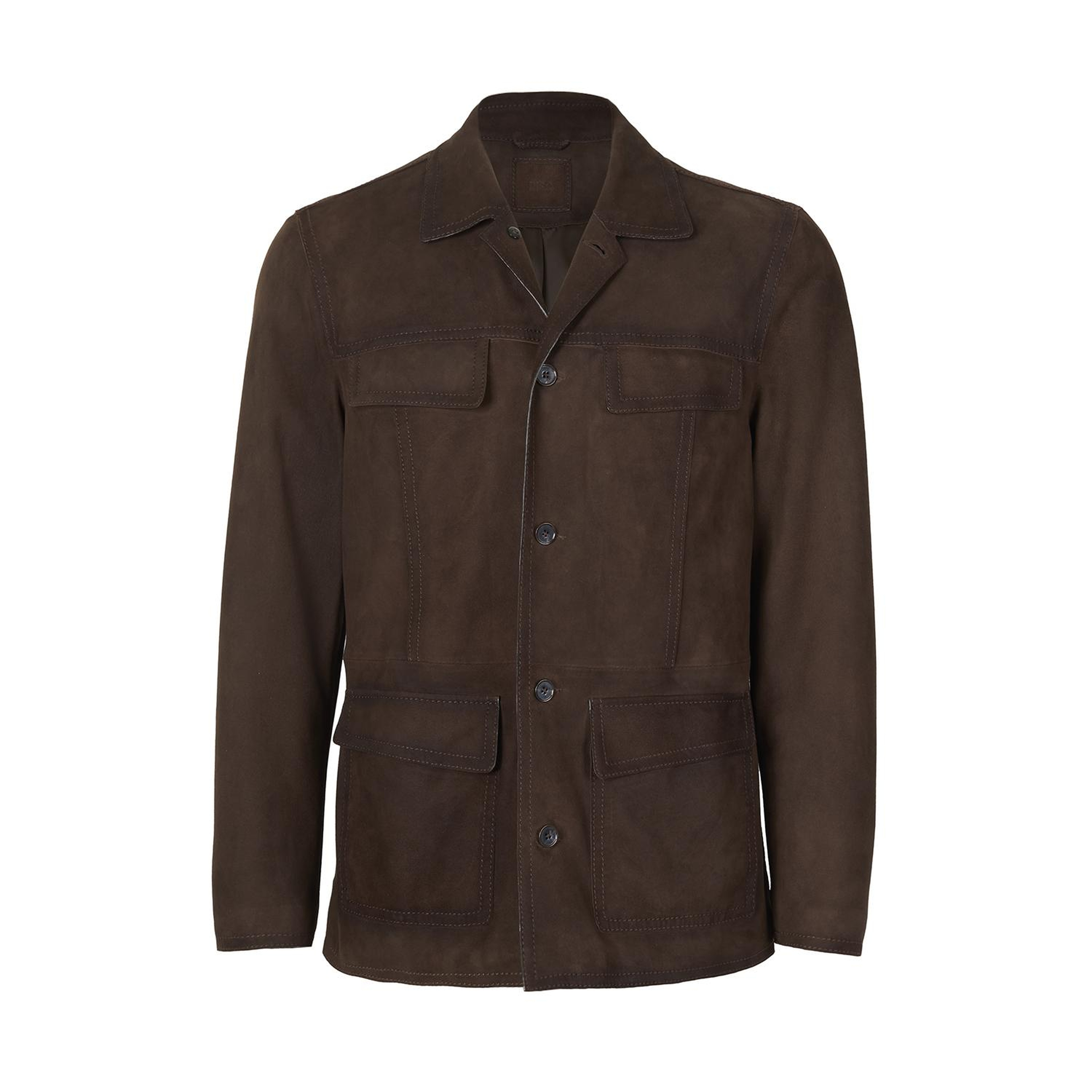 Arnie Kahve Erkek Süet Deri Ceket